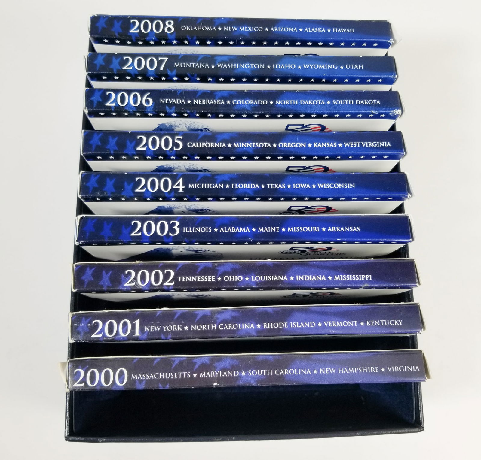 Complete Nine Year 50 State Quarter Proofs in Box (1 of 3)