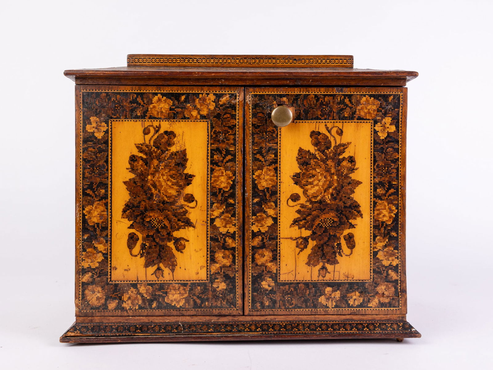 Antique Intricately Inlaid Jewelry Box (1 of 9)