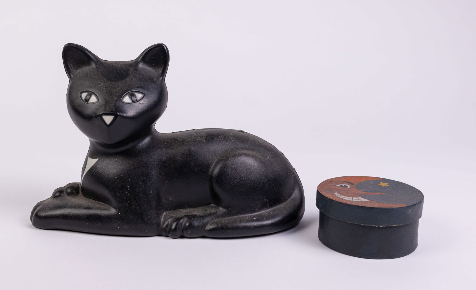 Black Cat Bank and Hand Painted Box (1 of 6)