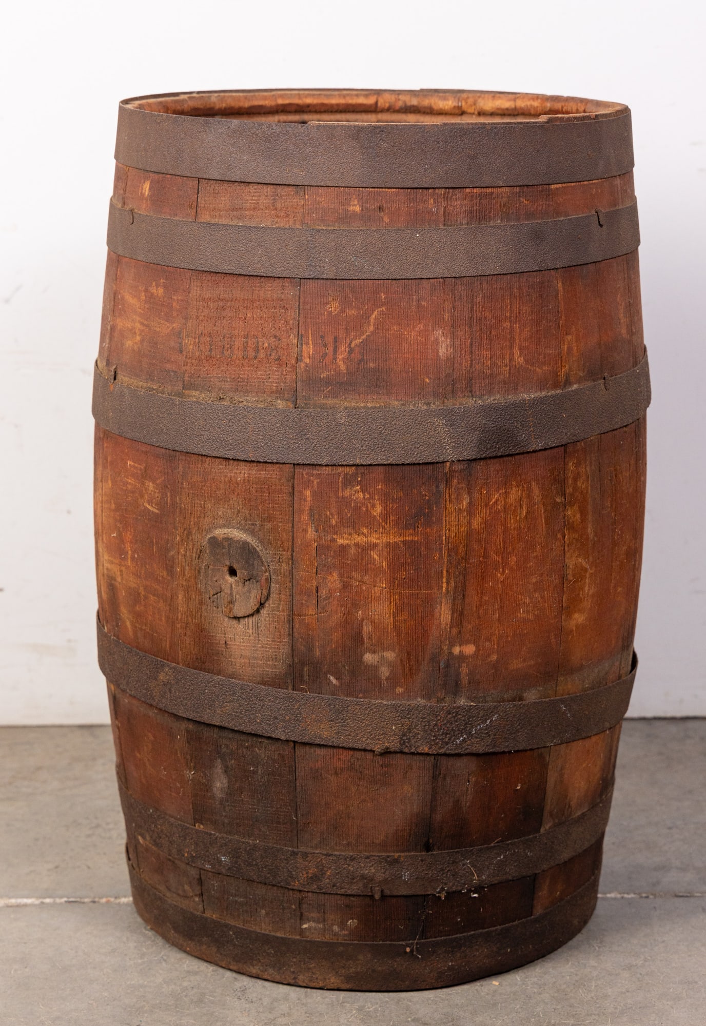 Antique Primitive Wooden Barrel (1 of 3)