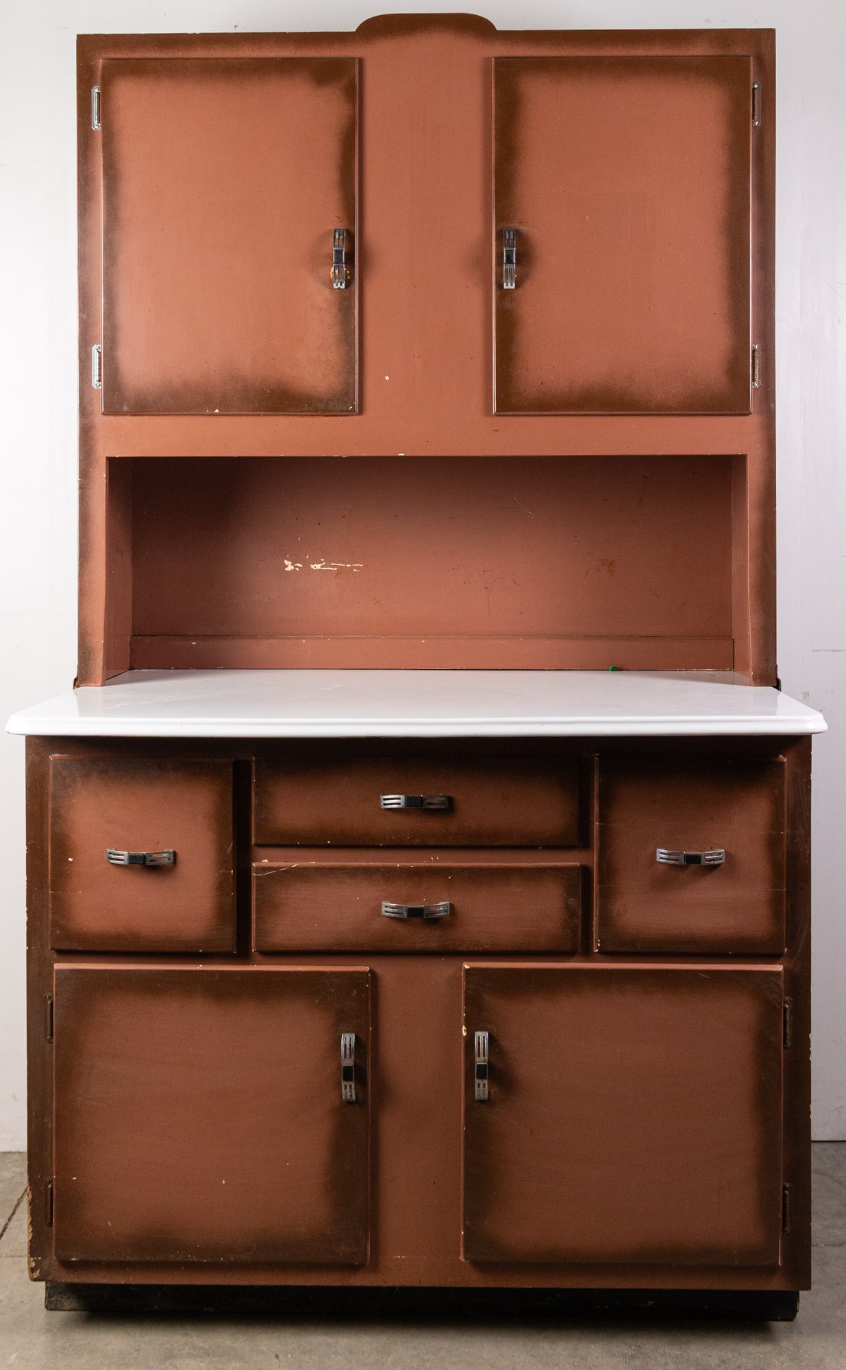 Early 20th Century Art Deco Hoosier Cabinet: Early 20th Century Art Deco Hoosier Cabinet Size 71" x 40" x 26" Literature Brooks Auction – Online Auction Terms & Conditions —————————R
