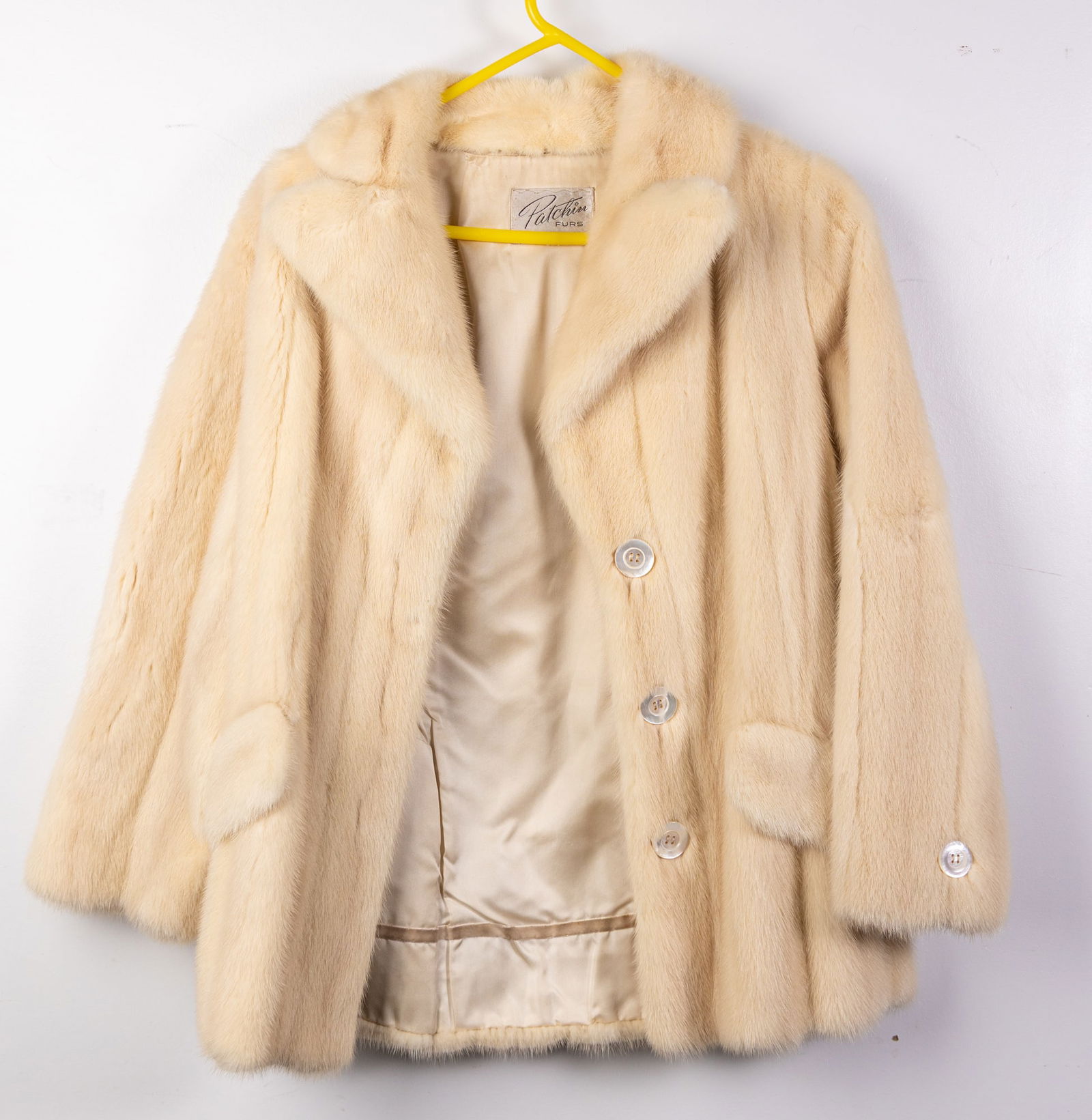 Vintage Patchin White Fur Coat (1 of 3)