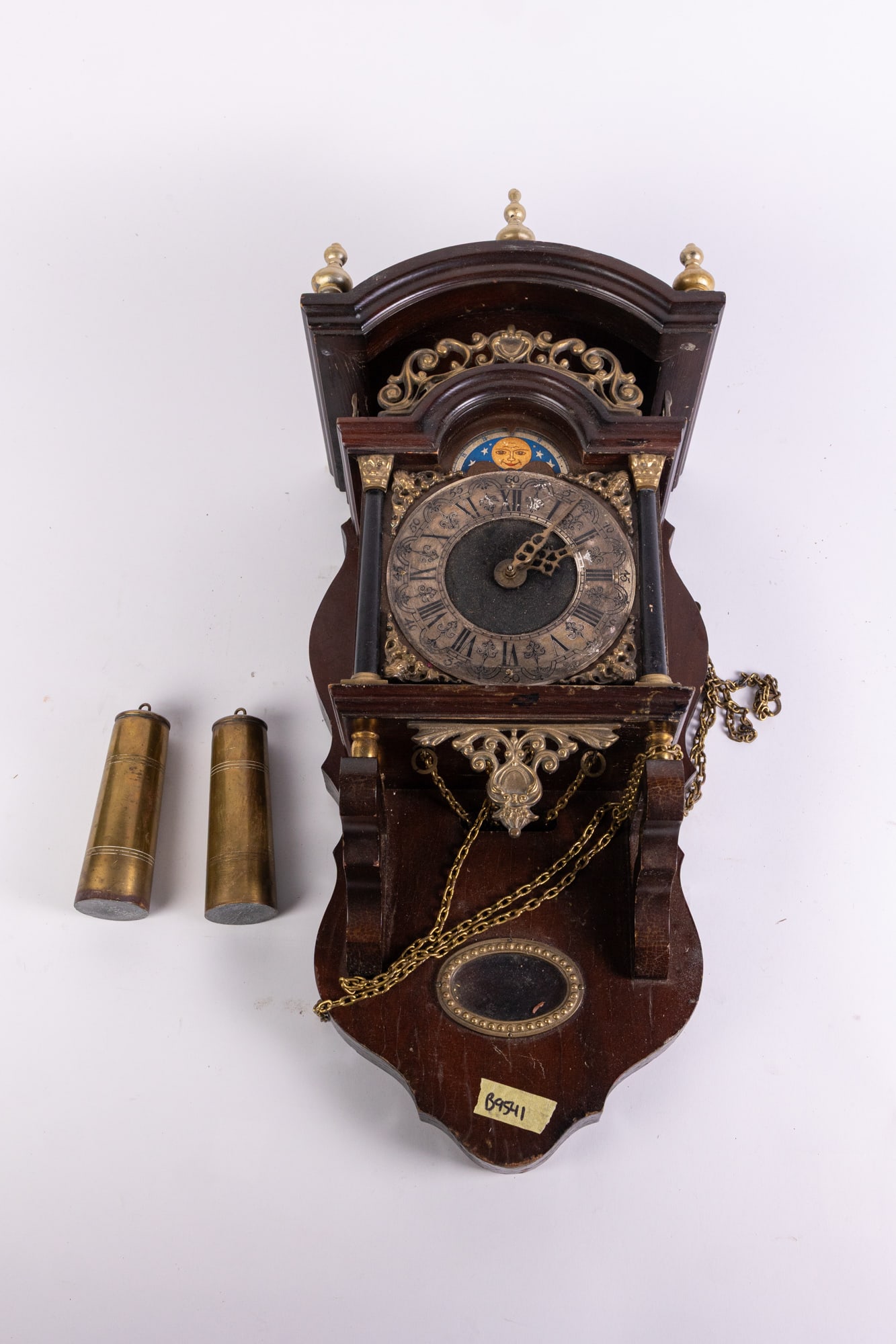 Vintage Wall Mounted Clock: Vintage Wall Mounted Clock Size 24" x 9" x 7" Literature Brooks Auction – Online Auction Terms & Conditions ————————————&#