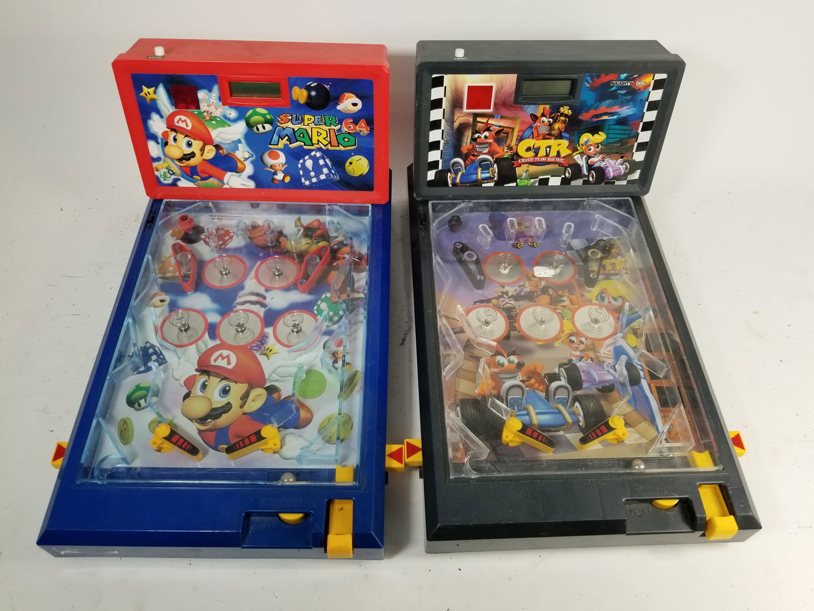Vintage Super Mario 64 & Crash Team Racing Table Top Pinball Games (1 of 4)
