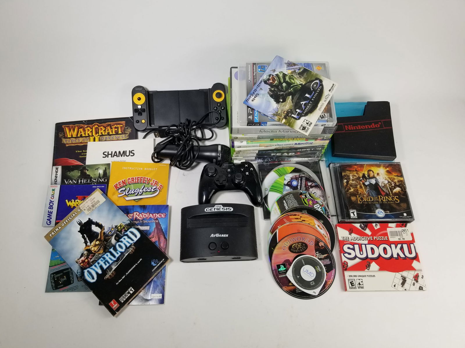Video Game Assortment Lot ft. Atgames Genesis Console (1 of 4)