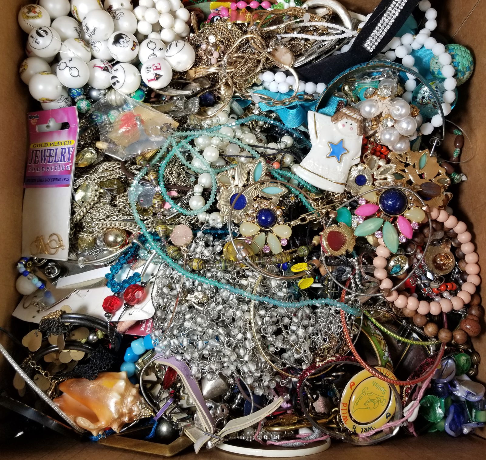 Assorted Costume Jewelry: Assorted Costume Jewelry: bracelets - necklaces - earrings - bangles - and more Literature Brooks Auction is not responsible for outbids. Questions? Call the office at (856) 694-2960 or email us dire