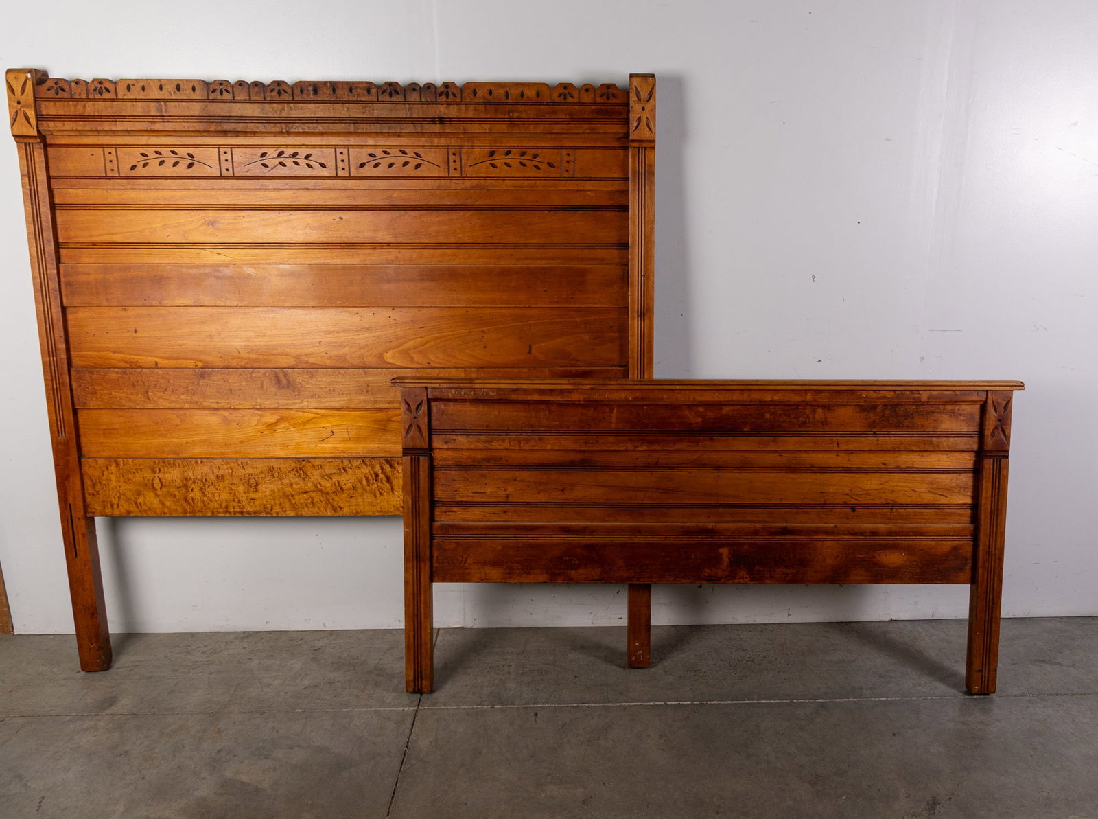 Antique Eastlake Victorian Bed Frame: Antique Eastlake Victorian Bed Frame Size 58" x 57" Literature Brooks Auction is not responsible for outbids. Questions? Call the office at (856) 694-2960 or email us directly at info@brooks.auction