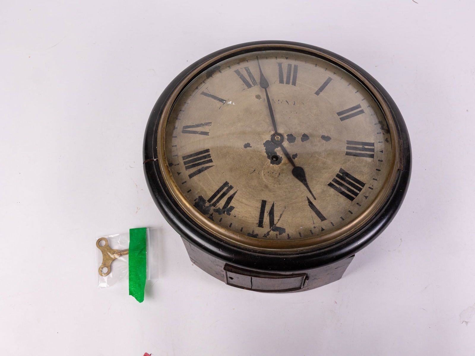 Antique Pendulum Wall Clock: Antique Pendulum Wall Clock: The consignor claims that their family got this clock from the ship they sailed from Europe to America on Size 14" H Literature Brooks Auction – Online Auction Terms