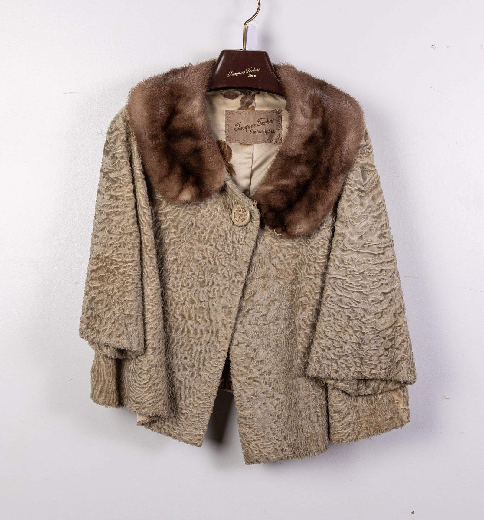 Vintage Jacques Ferber Persian Lamb Jacket w/ Mink Collar (1 of 3)
