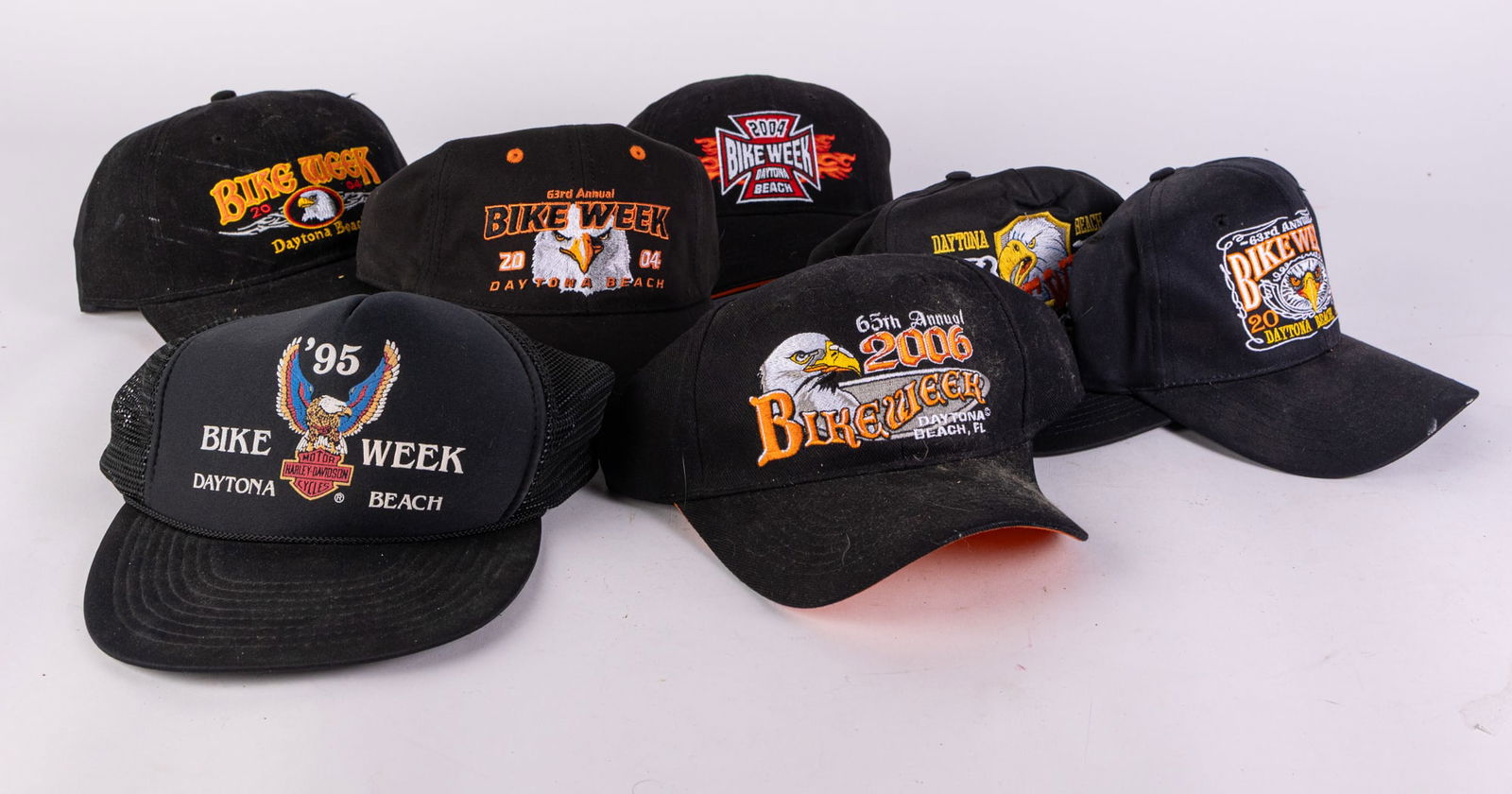 Lot of Motorcycle Biker Hats: Lot of Motorcycle Biker Hats Size 7" x 12" x 12" (box size) Literature Brooks Auction – Online Auction Terms & Conditions ——————————&#