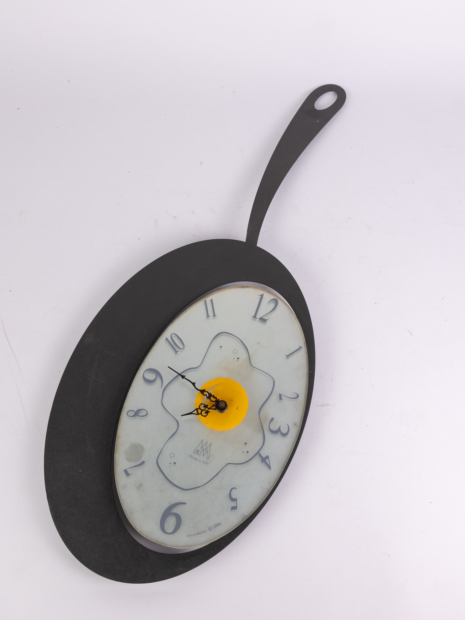 Vintage Italian Arti e Mestieri 'Egg in Skillet' Clock (1 of 6)