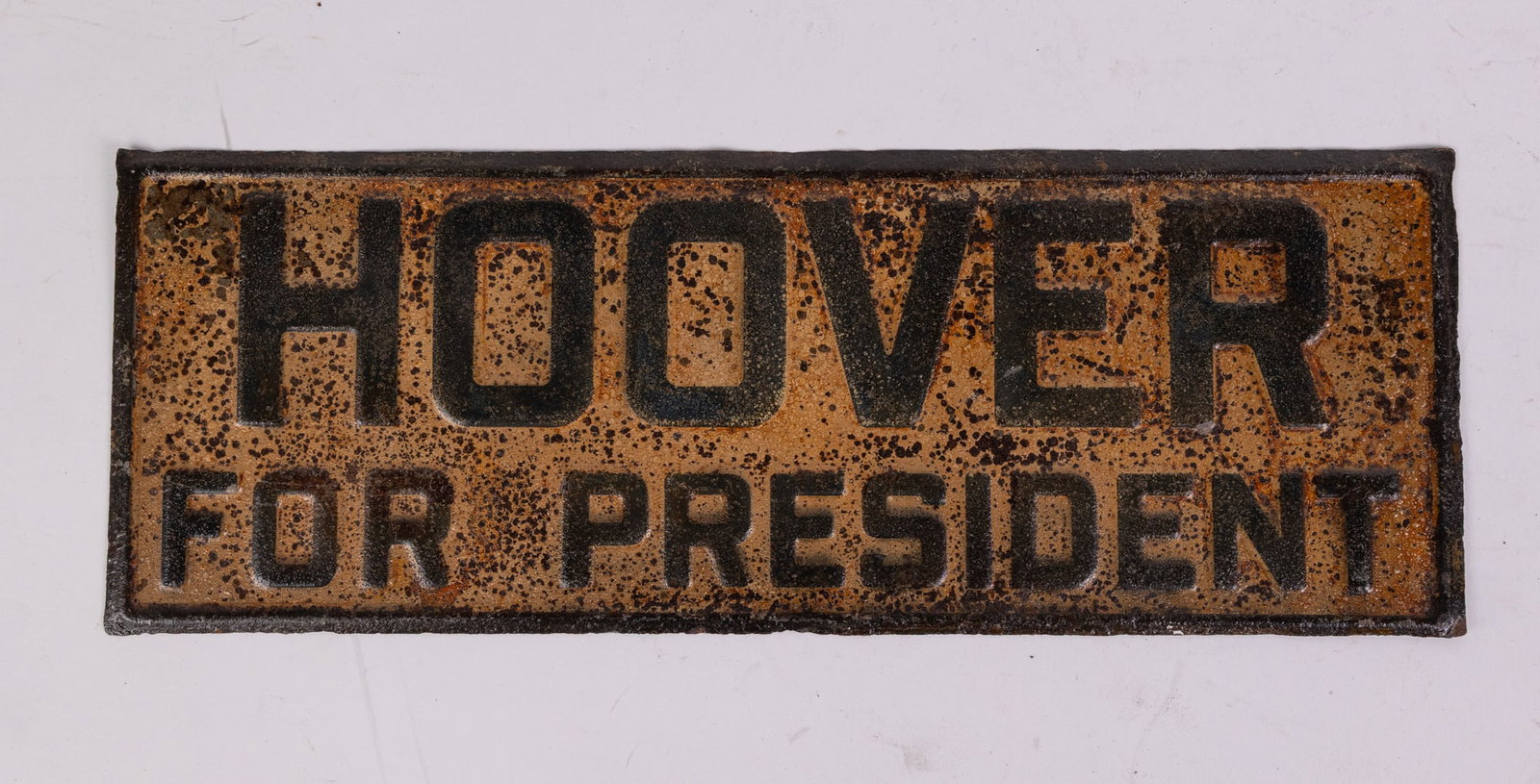 Hoover for President Vintage Metal Sign: Hoover for President Vintage Metal Sign Size 5" x 12" Literature Brooks Auction – Online Auction Terms & Conditions ———————————&