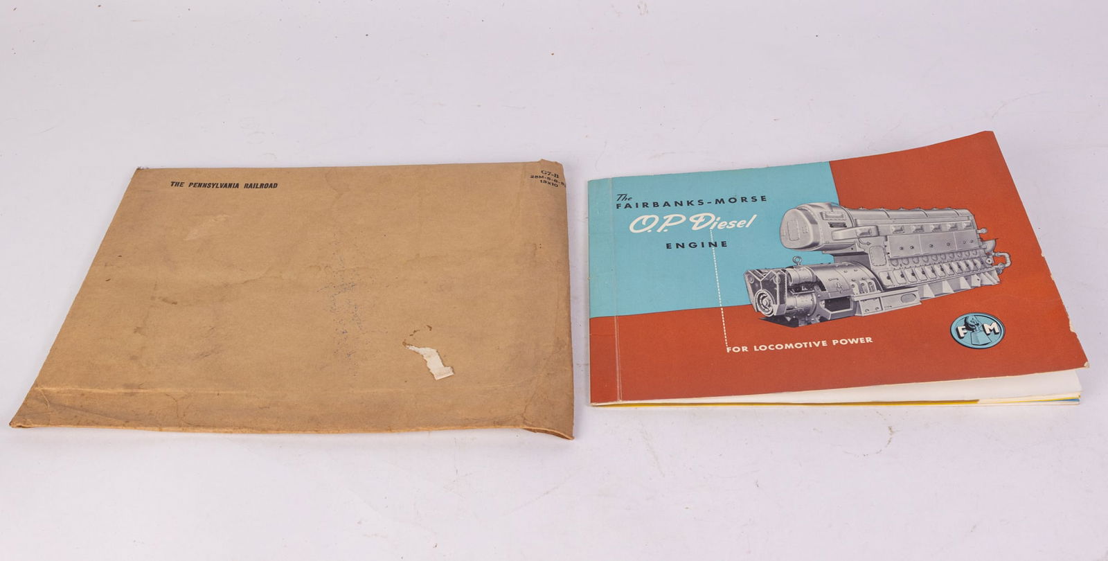 The Fairbanks-Morse O.P. Diesel Engine Manual In 'Pennsylvania Railroad' Envelope (1 of 11)