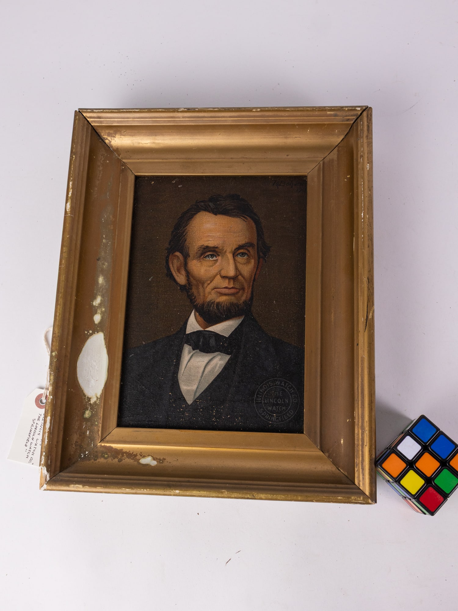 Illinois Watch Co. Antique Lincoln Portrait Advertisement: Illinois Watch Co. Antique Lincoln Portrait Advertisement Size 14" x 11" x 1" Literature Brooks Auction – Online Auction Terms & Conditions ———————̵