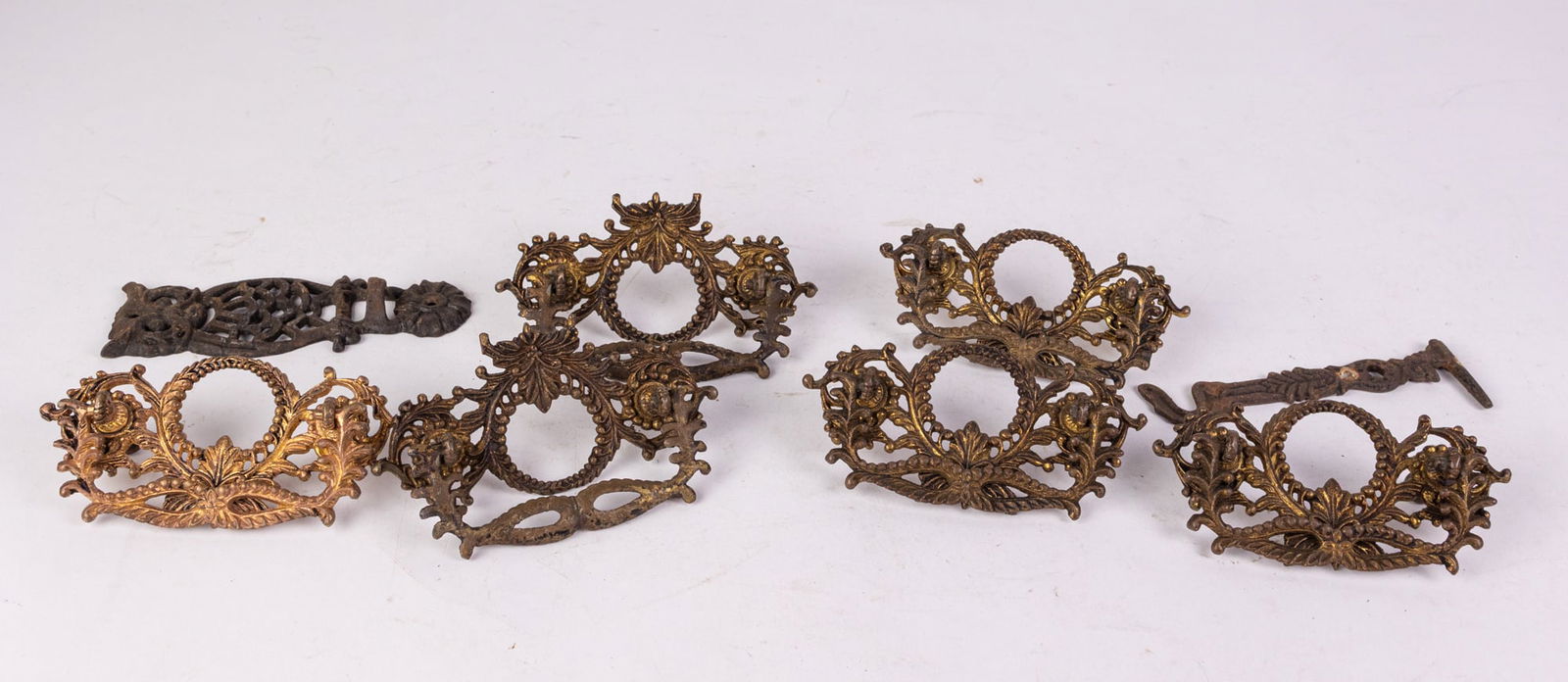Antique Ornate Brass Drawer Pulls (1 of 6)
