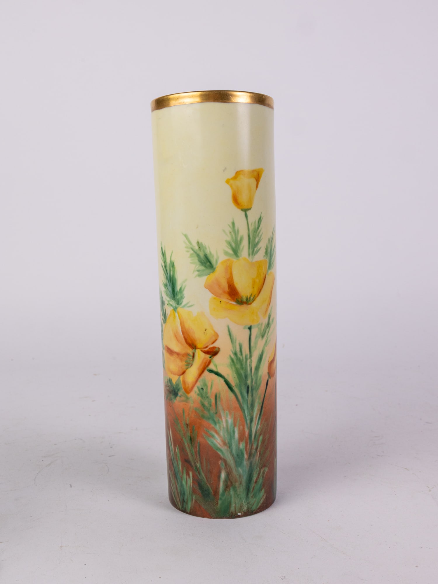 Austrian Moritz Zdekauer Bohemian California Poppies Vase: Austrian Moritz Zdekauer Bohemian California Poppies Vase Size 11" x 3" x 3" Literature Brooks Auction – Online Auction Terms & Conditions ————————