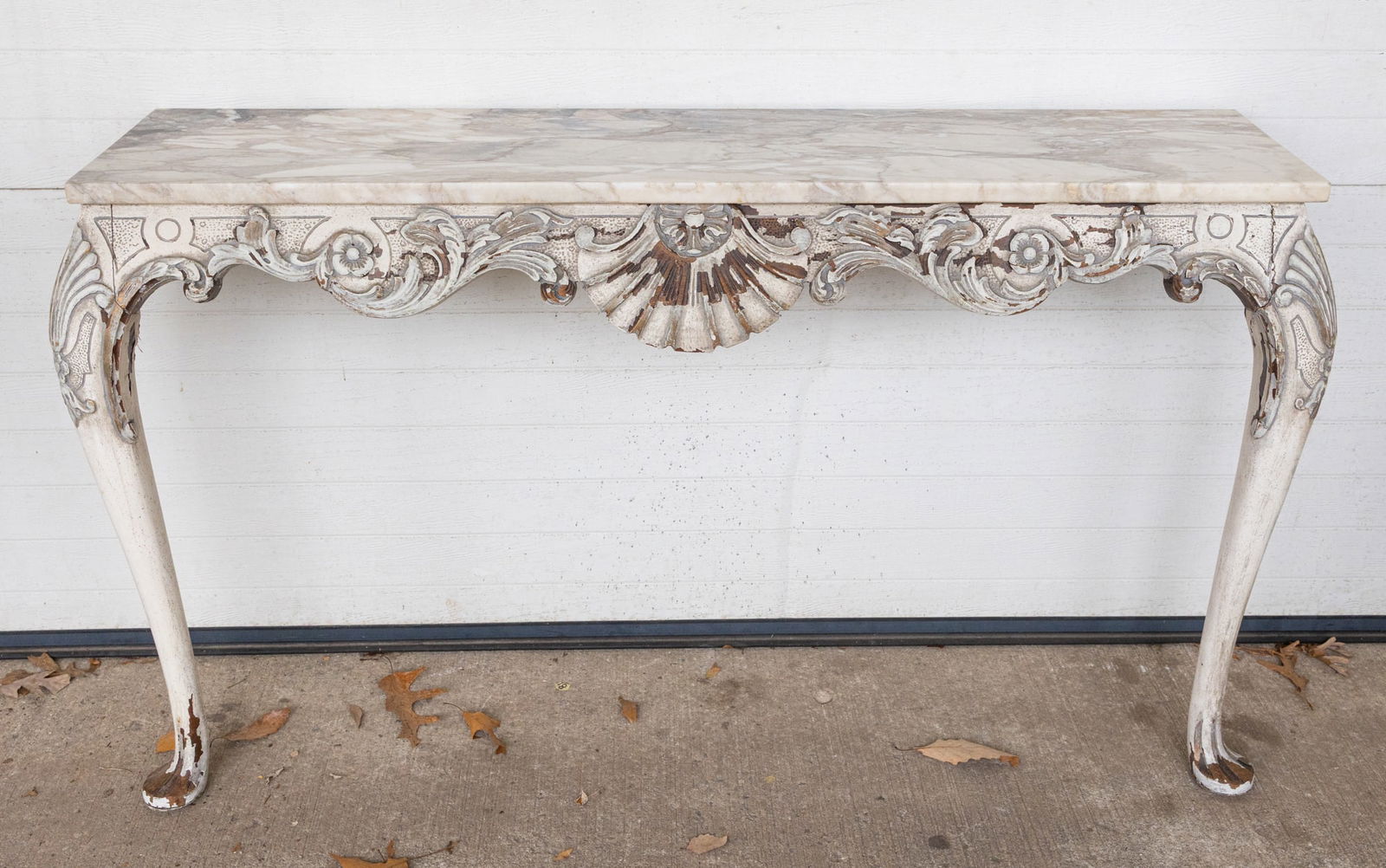 Marble Top French Country Console Table: Marble Top French Country Console Table Literature Brooks Auction is not responsible for outbids. Questions? Call the office at (856) 694-2960 or email us directly at info@brooks.auction. • Ple