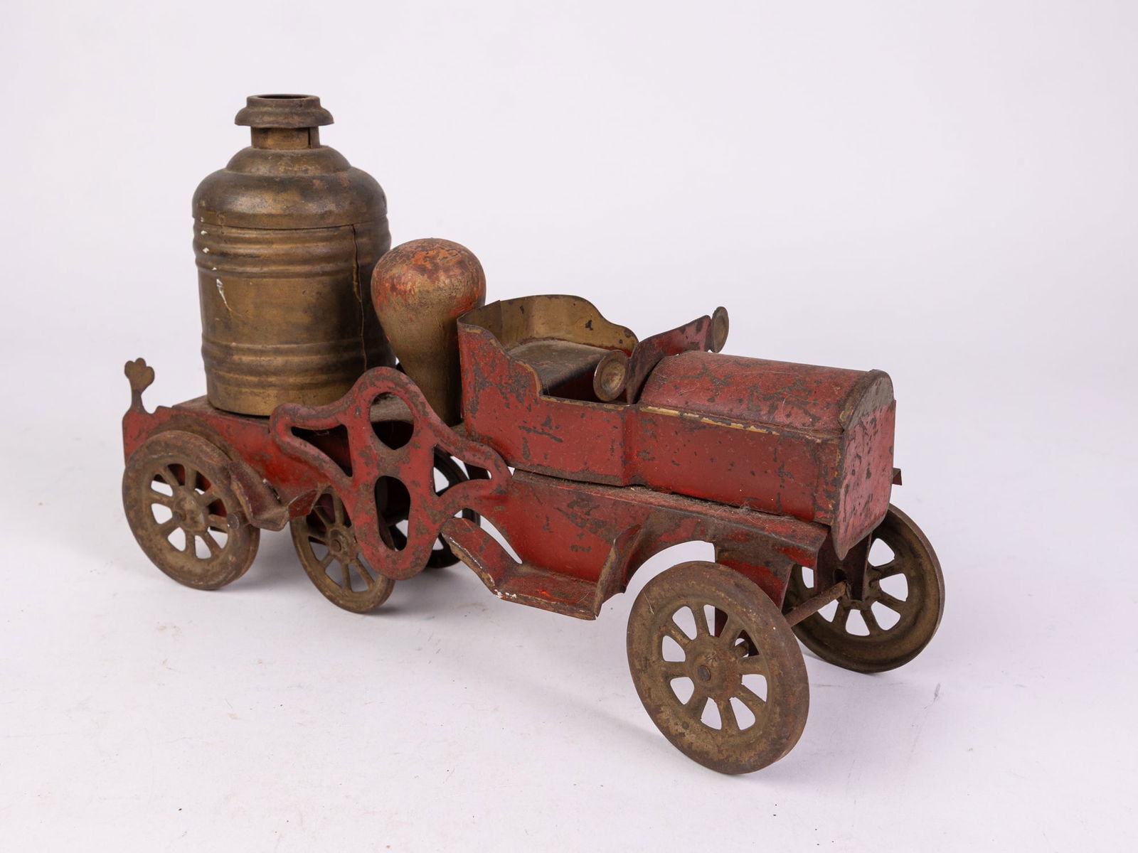 Antique Early Dayton Pressed Steel Fire Truck Friction Hill Climber (1 of 4)