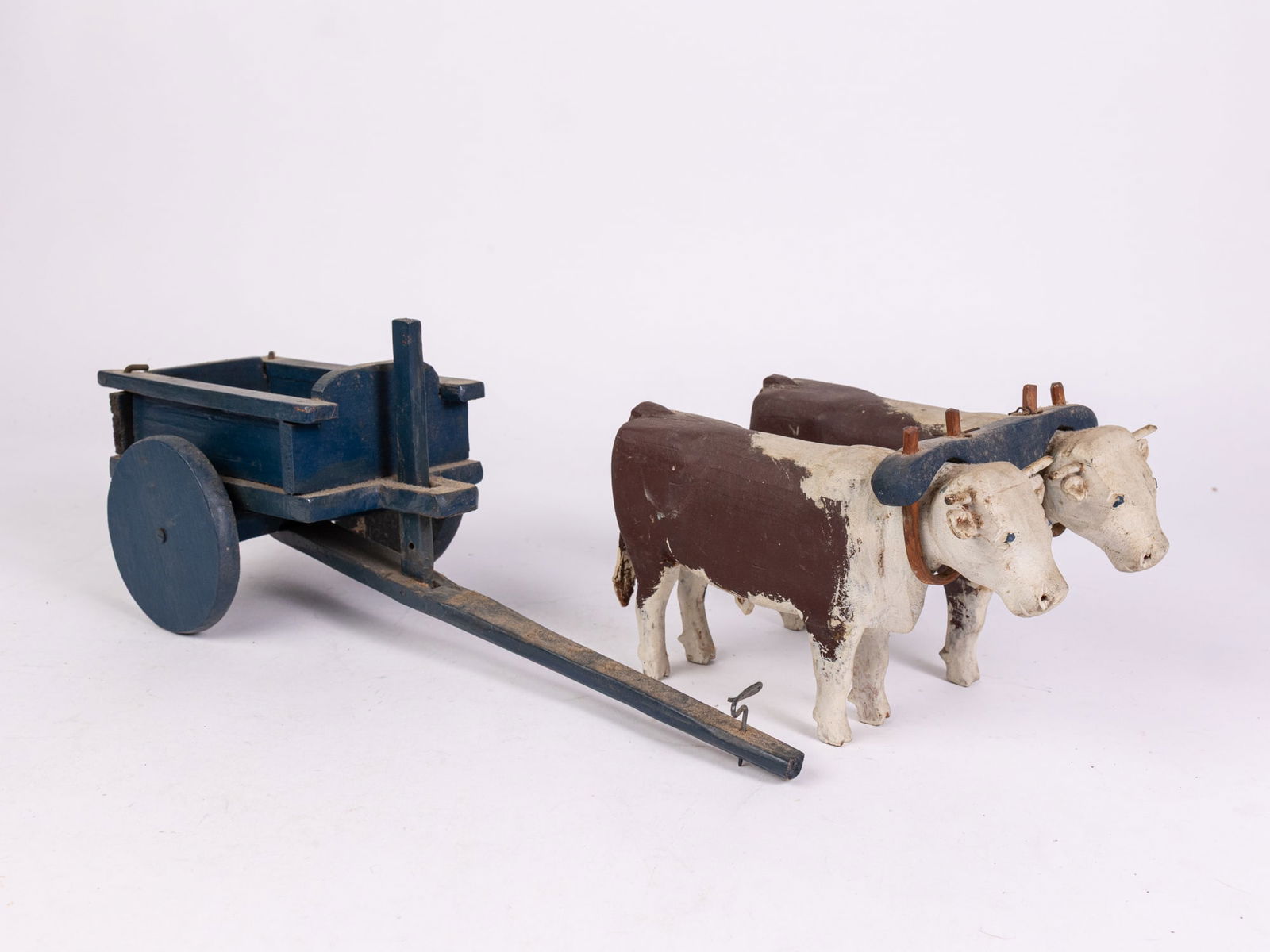 Antique Folk Art Steer Pulling Cart Wood Hand Painted Toy: Antique Folk Art Steer Pulling Cart Wood Hand Painted Toy Size 7" x 12" x 12" Literature Brooks Auction is not responsible for outbids. Questions? Call the office at (856) 694-2960 or email us direc