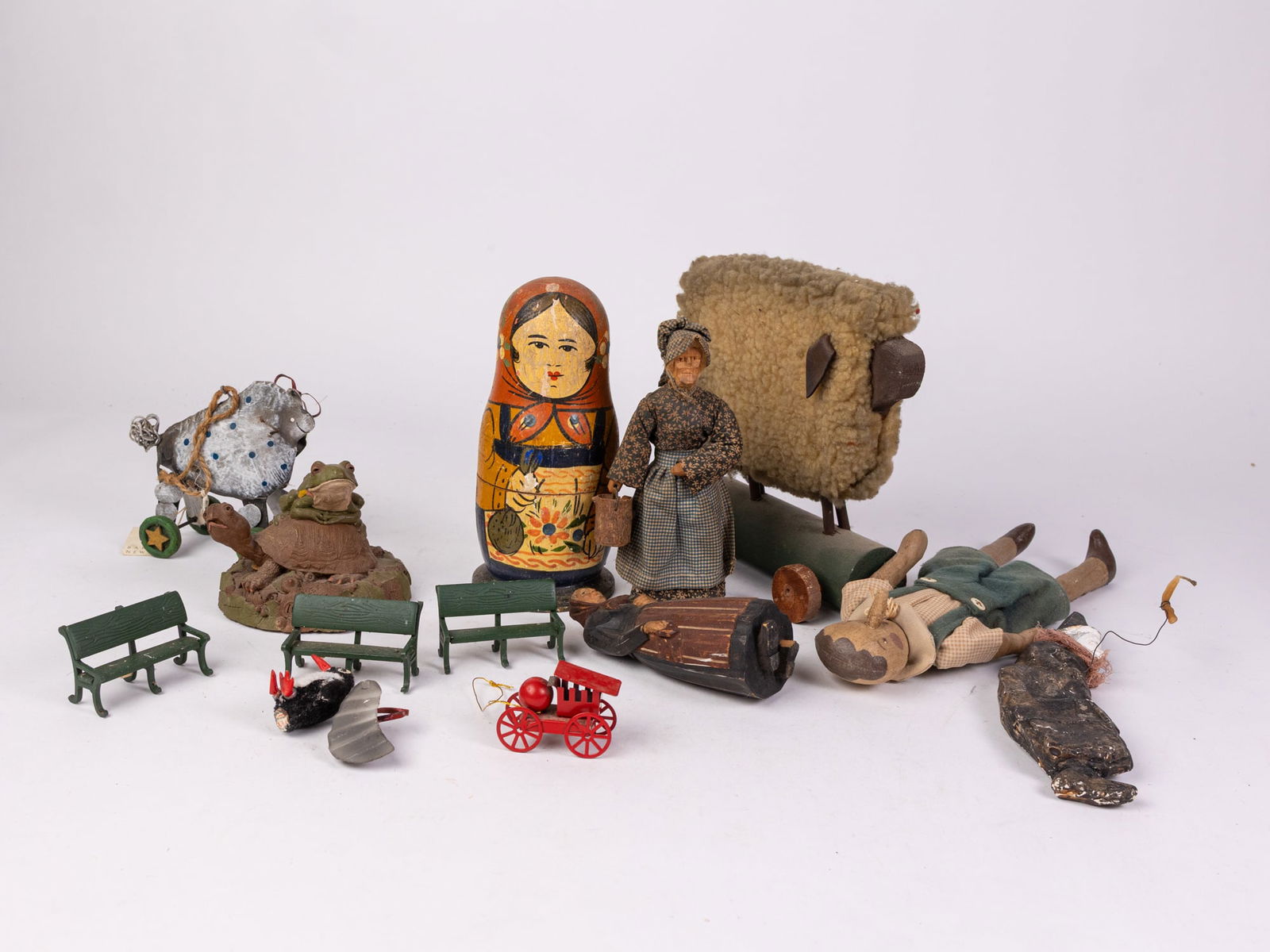 Miscellaneous Assortment ft. Vintage Matryoshka Doll & Pull Toy Sheep (1 of 8)