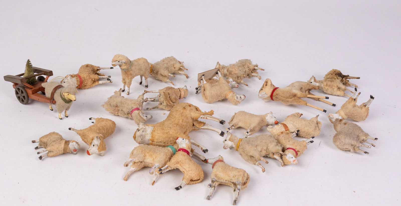 Large Assortment of Vintage & Antique Wooly Putz Sheep (1 of 5)