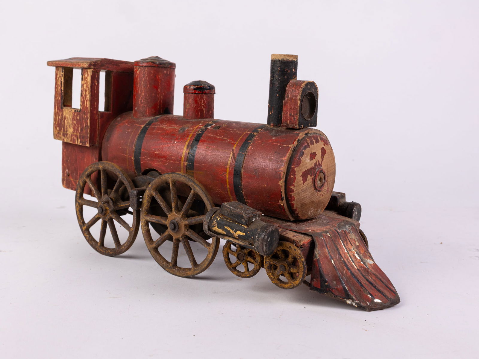 Antique Early Wood & Steel Train Engine Hill Climber (1 of 7)