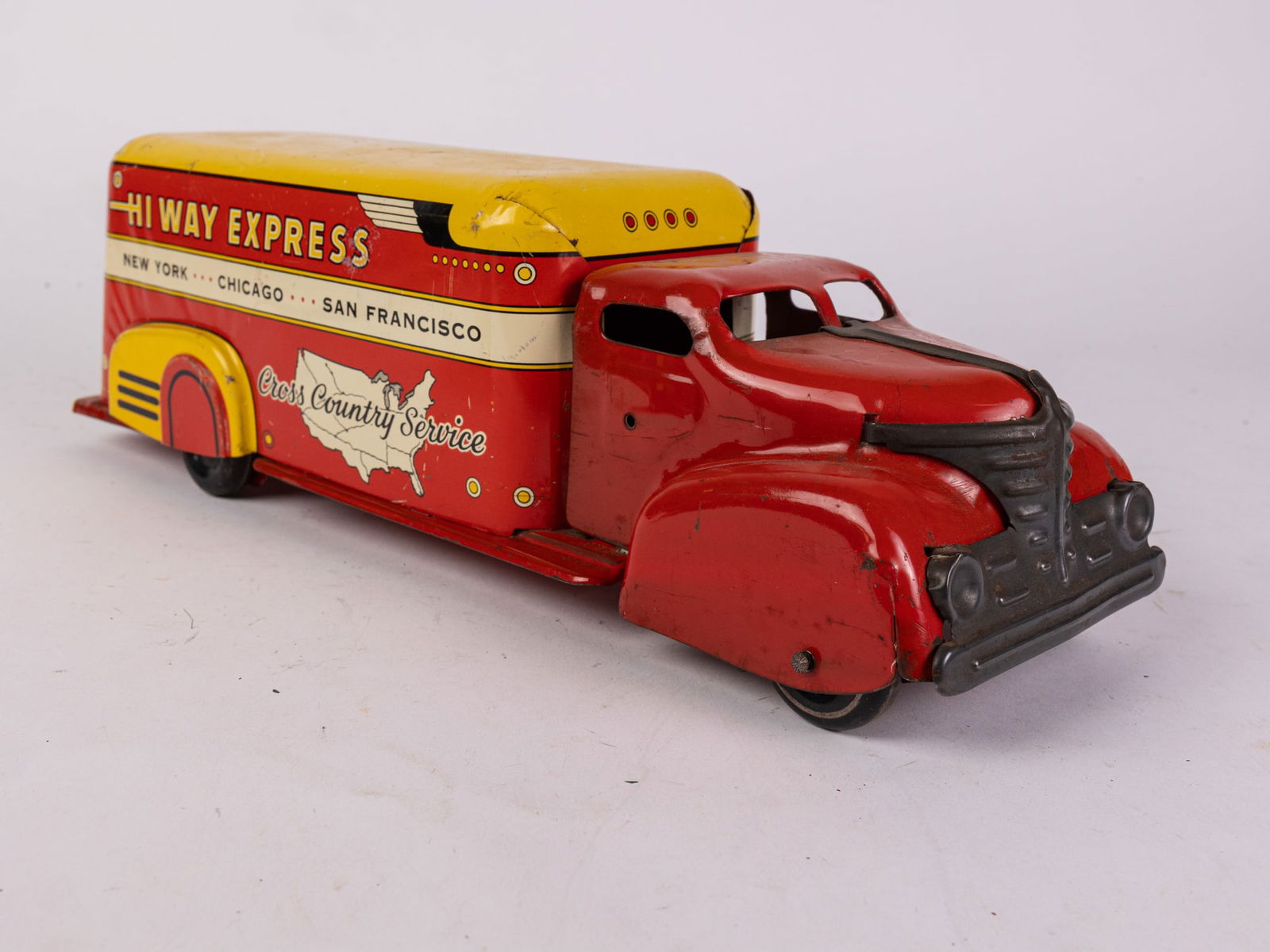 Marx Hi Way Express Vintage Tin Toy Bus (1 of 8)