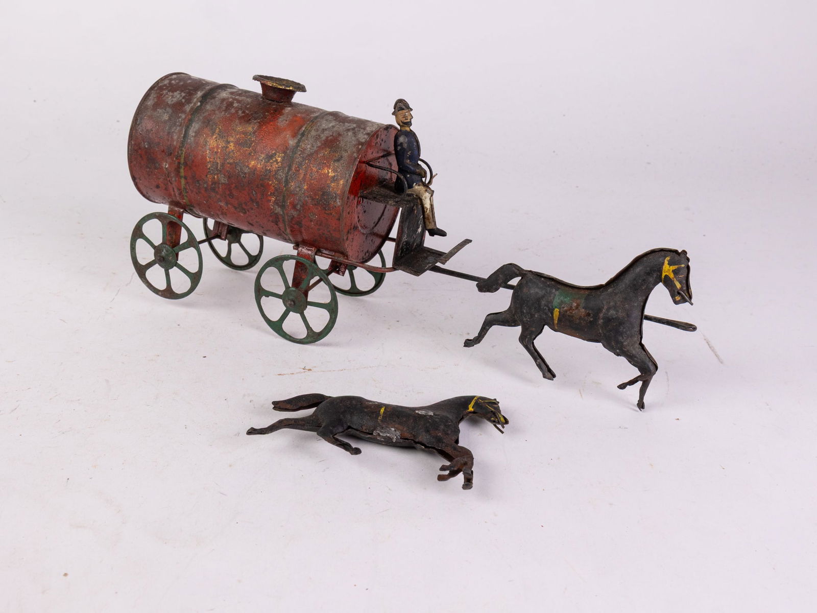 19th Century Horse Drawn Fire Truck Tin Toy (1 of 6)