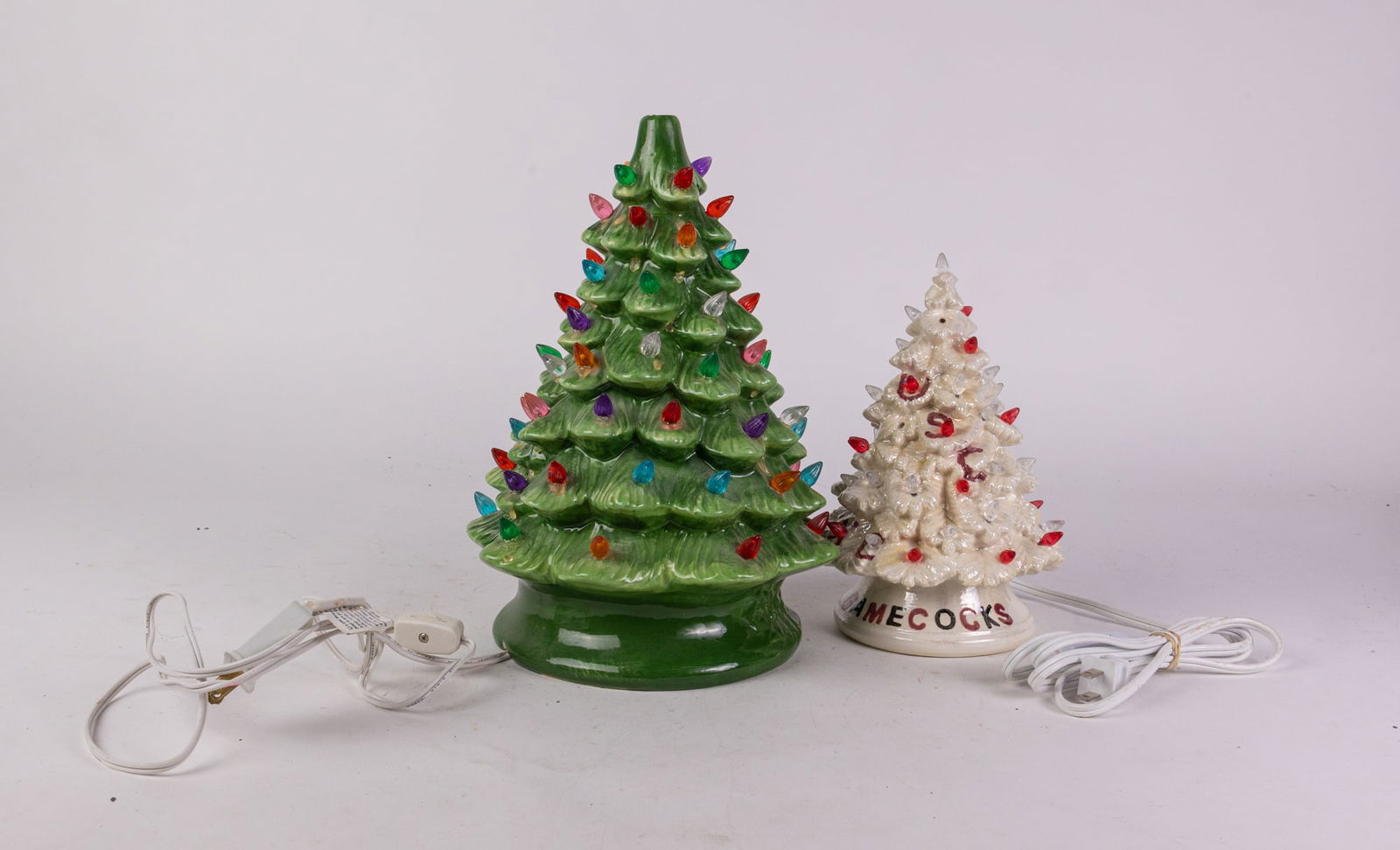 Pair of Ceramic Lighted Christmas Trees (1 of 5)