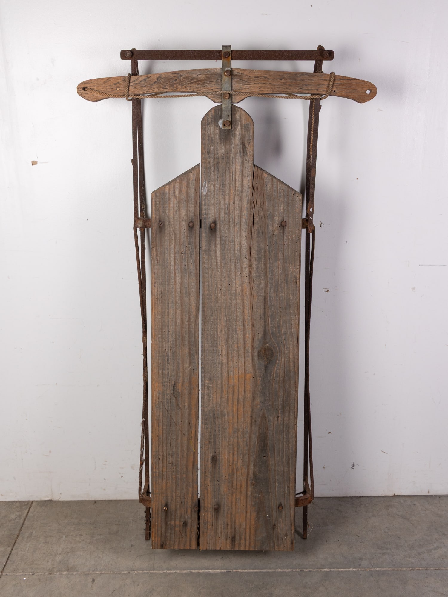 Vintage Metal and Wood Sled: Vintage Metal and Wood Sled Size 39" H Literature Brooks Auction – Online Auction Terms & Conditions —————————————&#
