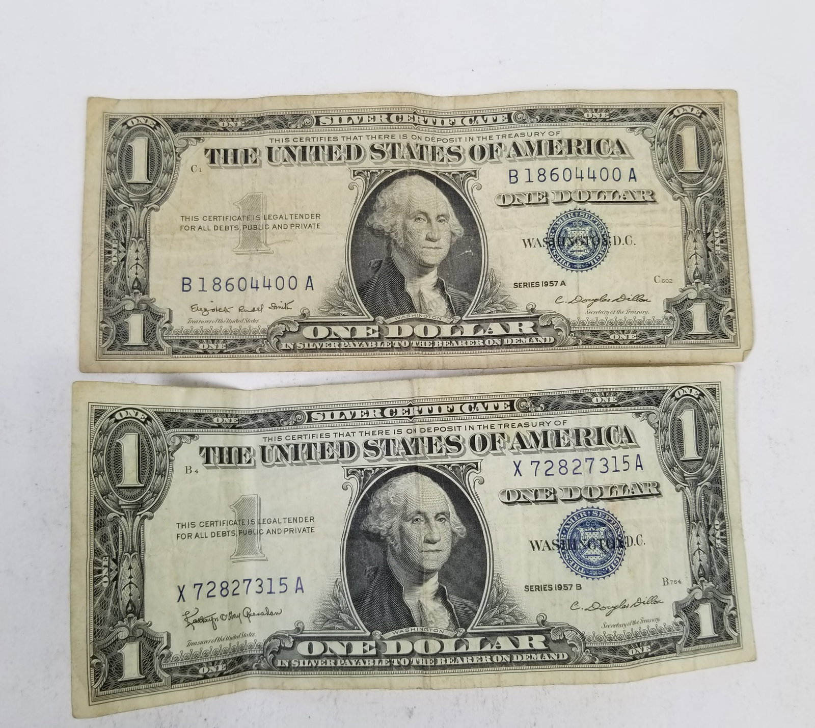 Two Silver Certificates $1 Notes (1 of 3)
