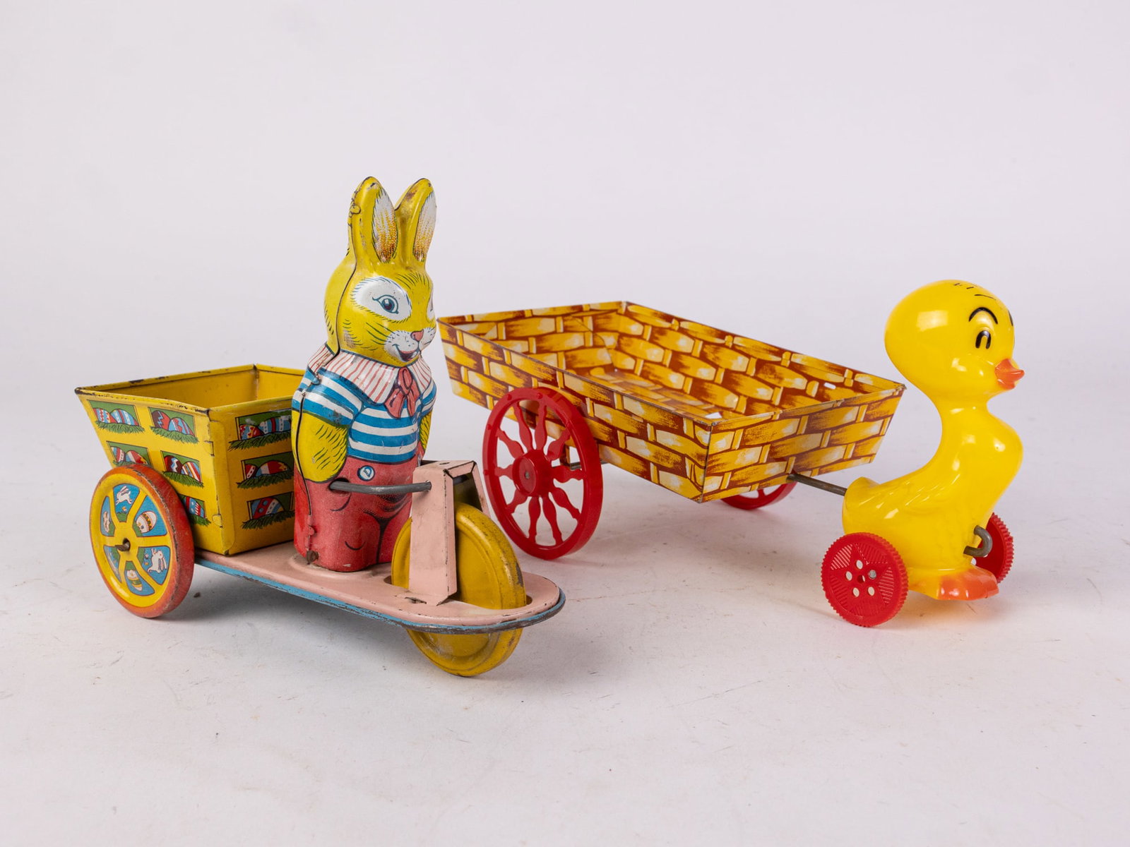 Vintage Tin Litho Easter Cart Toys ft. J. Chein & Mattel (1 of 6)