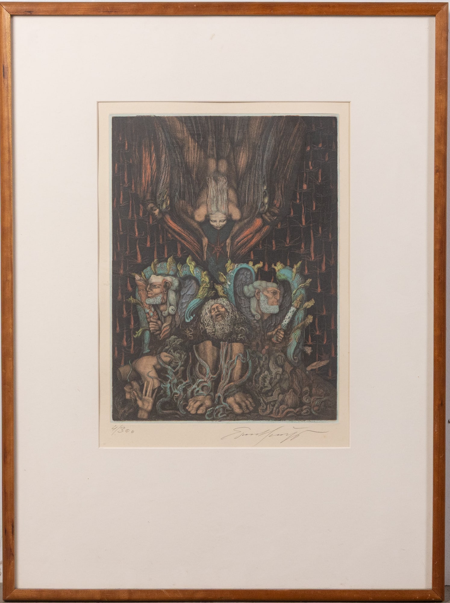 Ernst Fuchs (1930-2015) | Color Etching: 4 of 300, Hand signed. Size 30.5" x 22.5" Literature BROOKS AUCTION WILL RE-OPEN JANUARY 5TH FOR PREVIEW All Inquiries will be adressed when we returnQuestions? Call the office at (856) 694-2960 or