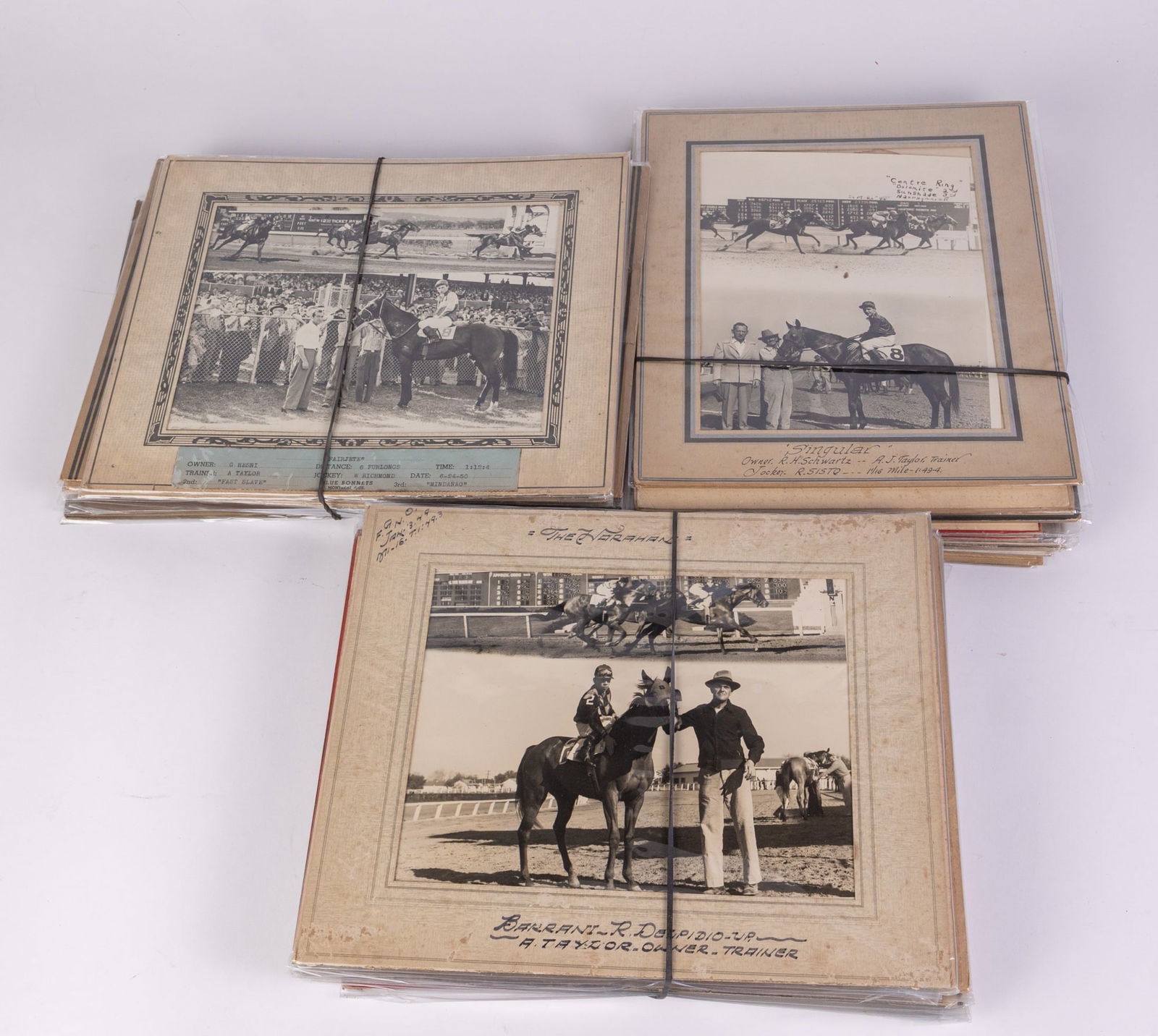 Large Assortment of Vintage Horse Racing Winners Circle Photos & Ephemera: Large Assortment of Vintage Horse Racing Winners Circle Photos & Ephemera Size 7" x 12" x 12" Literature Brooks Auction – Online Auction Terms & Conditions —————