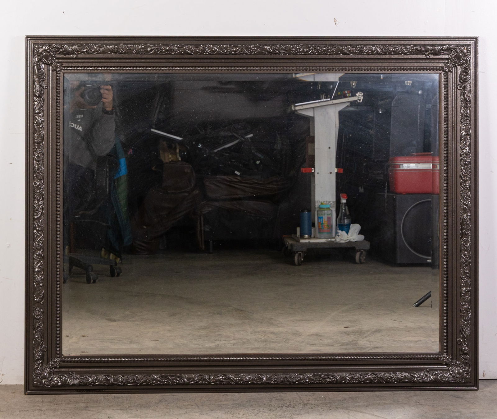 Wall Mounted Mirror with Ornate Frame: Wall Mounted Mirror with Ornate Frame Size 37" x 48" Literature Brooks Auction – Online Auction Terms & Conditions ———————————&#