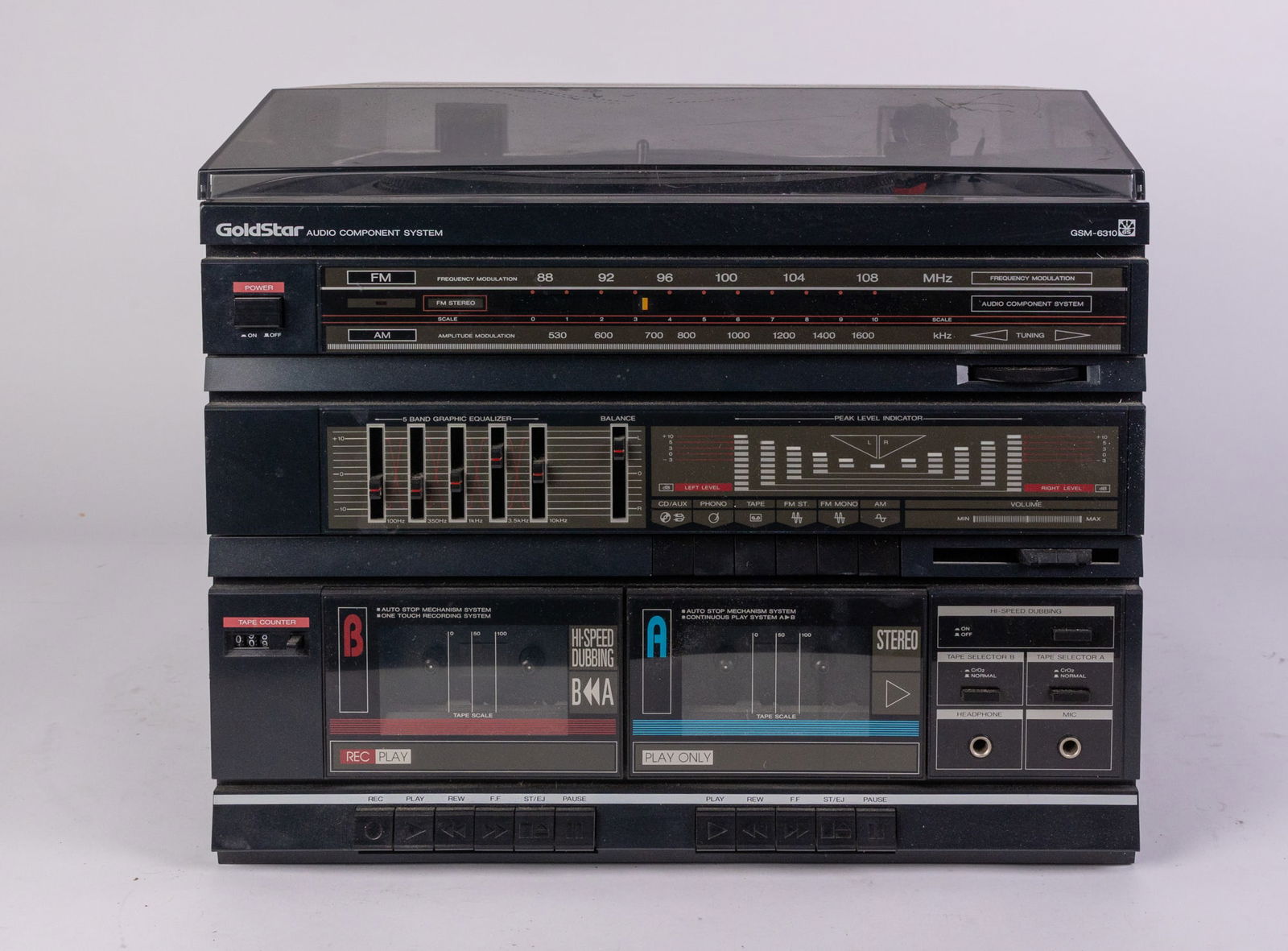 Vintage GoldStar Audio Component System w/ Turntable & Tape Deck Model: GSM-6310 (1 of 7)
