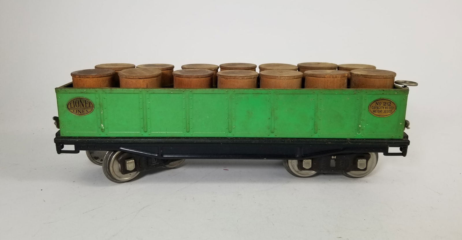 Lionel 212 Gondola with Drums: Lionel 212 Gondola with Drums Size 4" x 12" x 4" Literature Brooks Auction – Online Auction Terms & Conditions ————————————