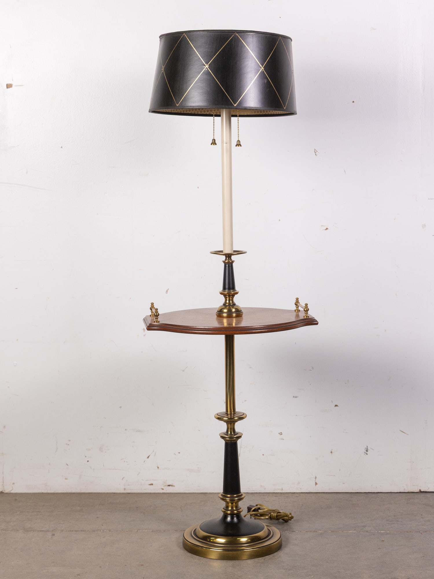 Vintage Mid Century Brass Toned Lamp Table: Vintage Mid Century Brass Toned Lamp Table Size 48" H Literature Brooks Auction – Online Auction Terms & Conditions ———————————&