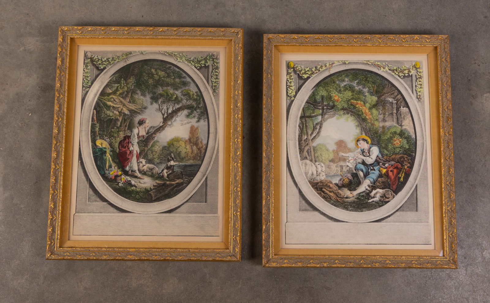 Pair of Antique Style Framed Prints (1 of 3)
