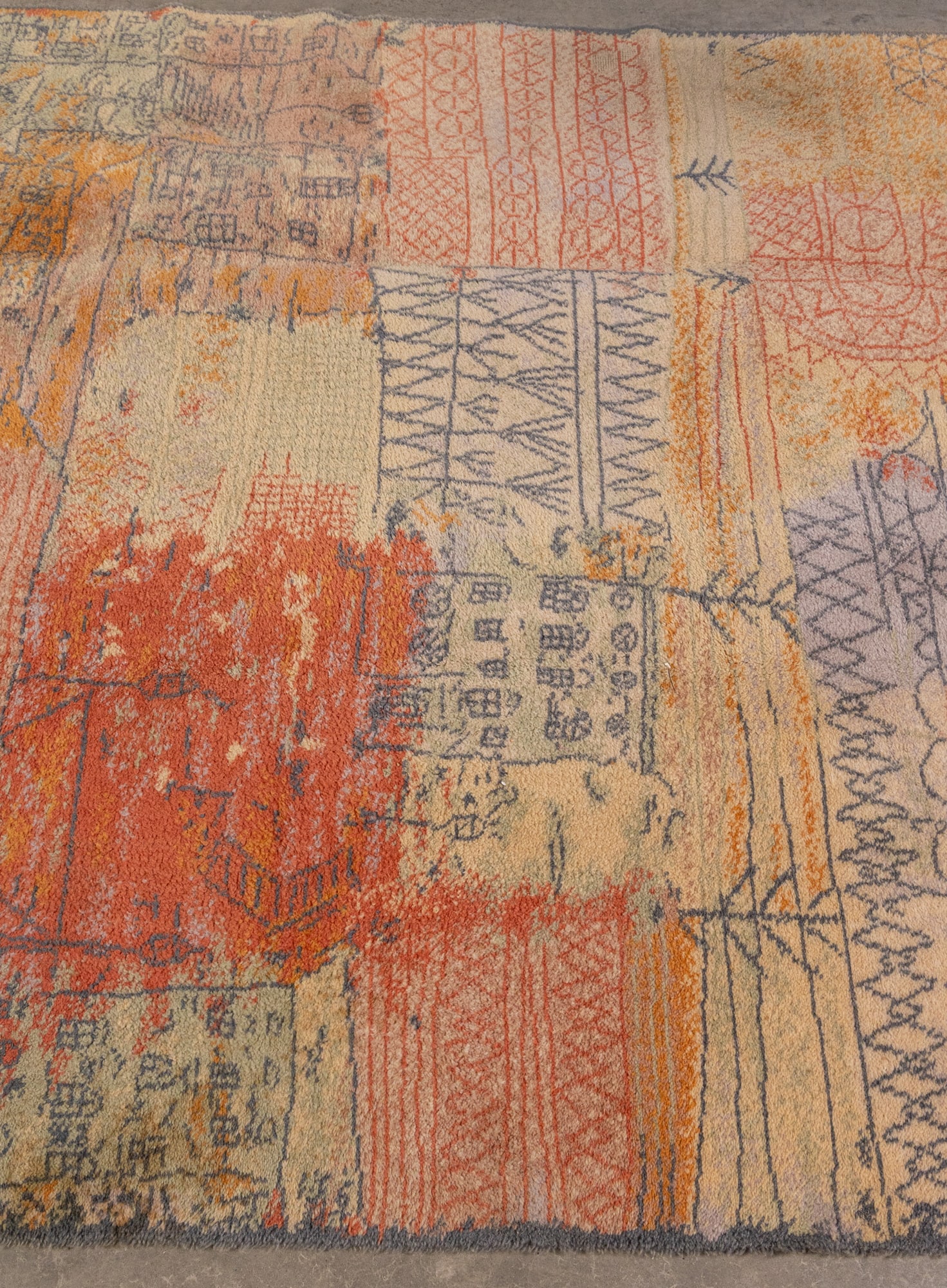 Ege Axminster After Paul Klee "Florentinische Villenviertel" Danish Modern Wool Rug - 4