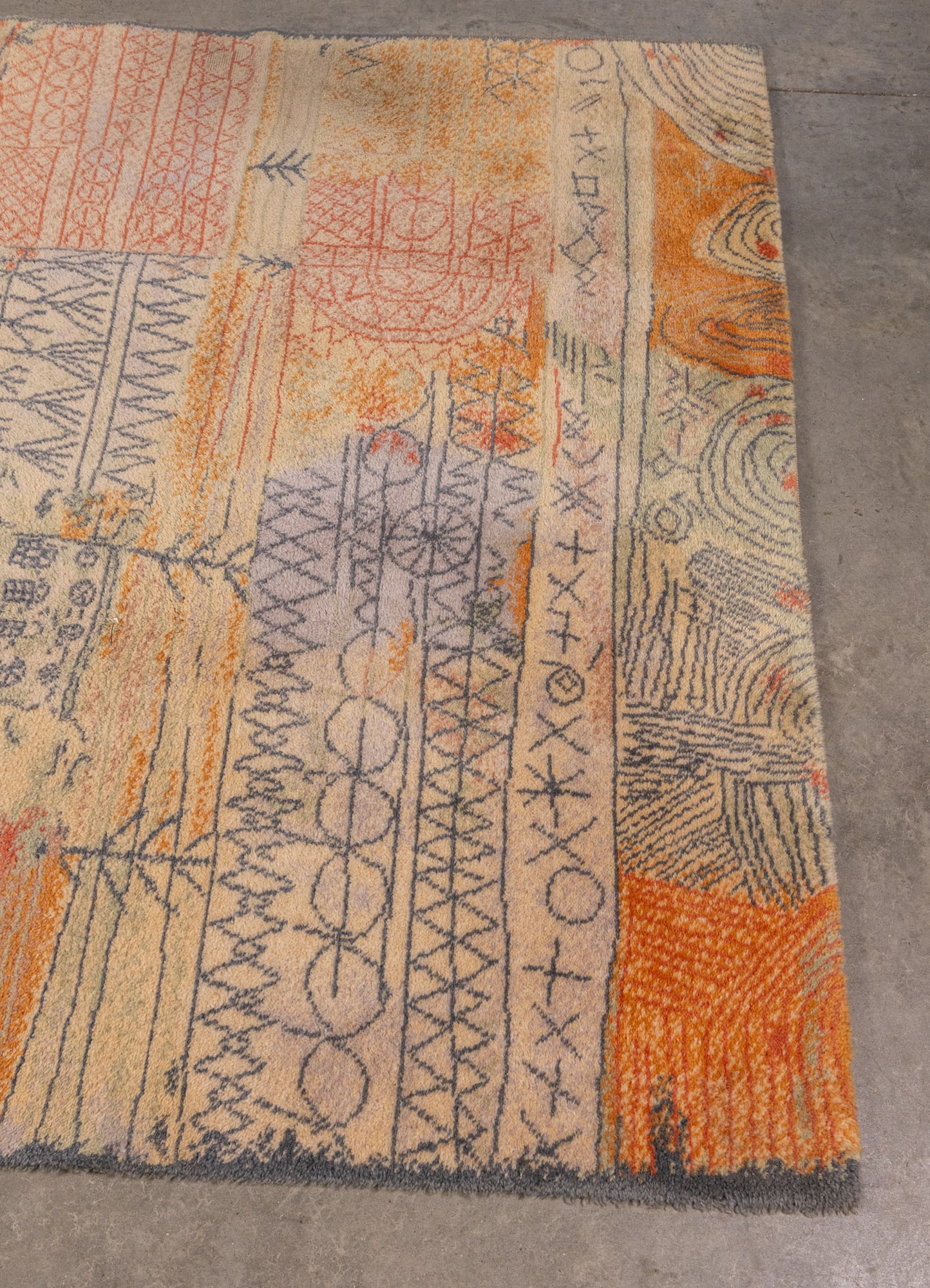 Ege Axminster After Paul Klee "Florentinische Villenviertel" Danish Modern Wool Rug - 5