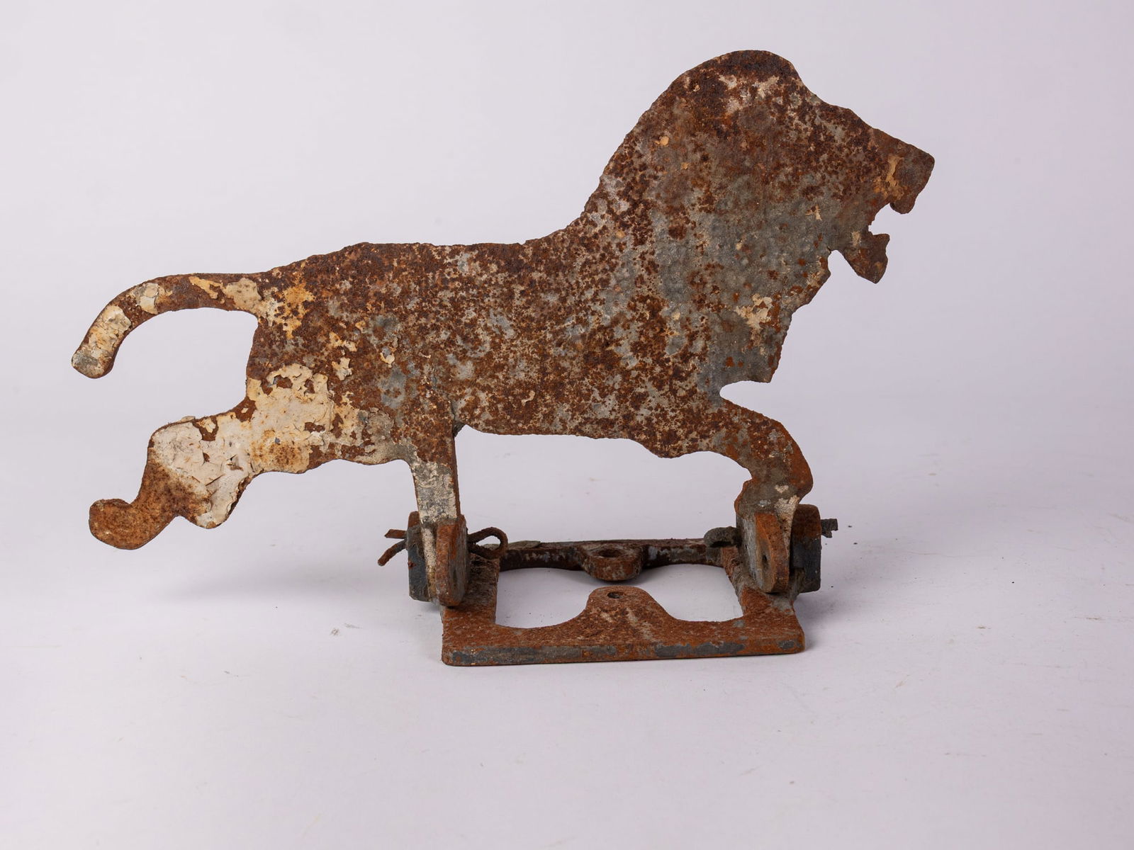 Cast Iron Lion Shooting Gallery Target w/ Base - 6