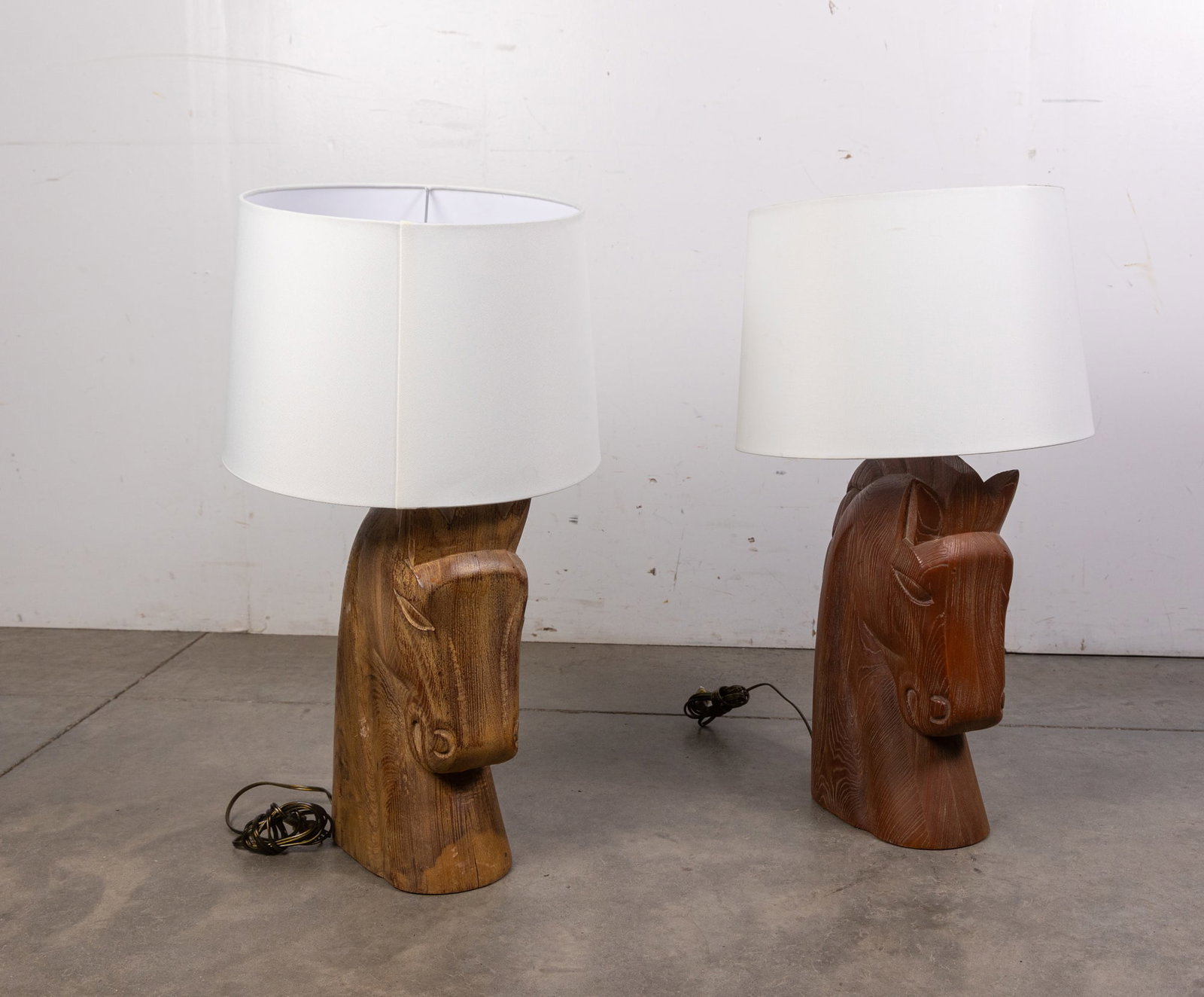 Pair of Billy Haines Attr. Horse Head Lamps - 11