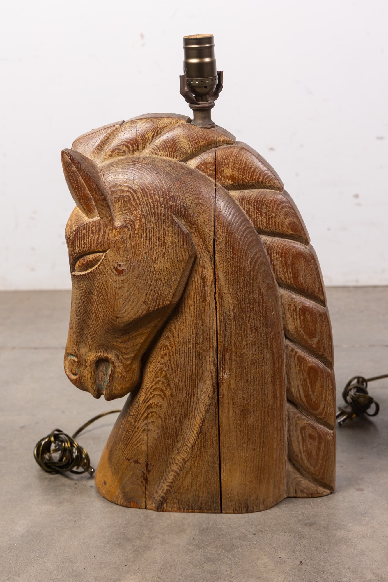 Pair of Billy Haines Attr. Horse Head Lamps - 4