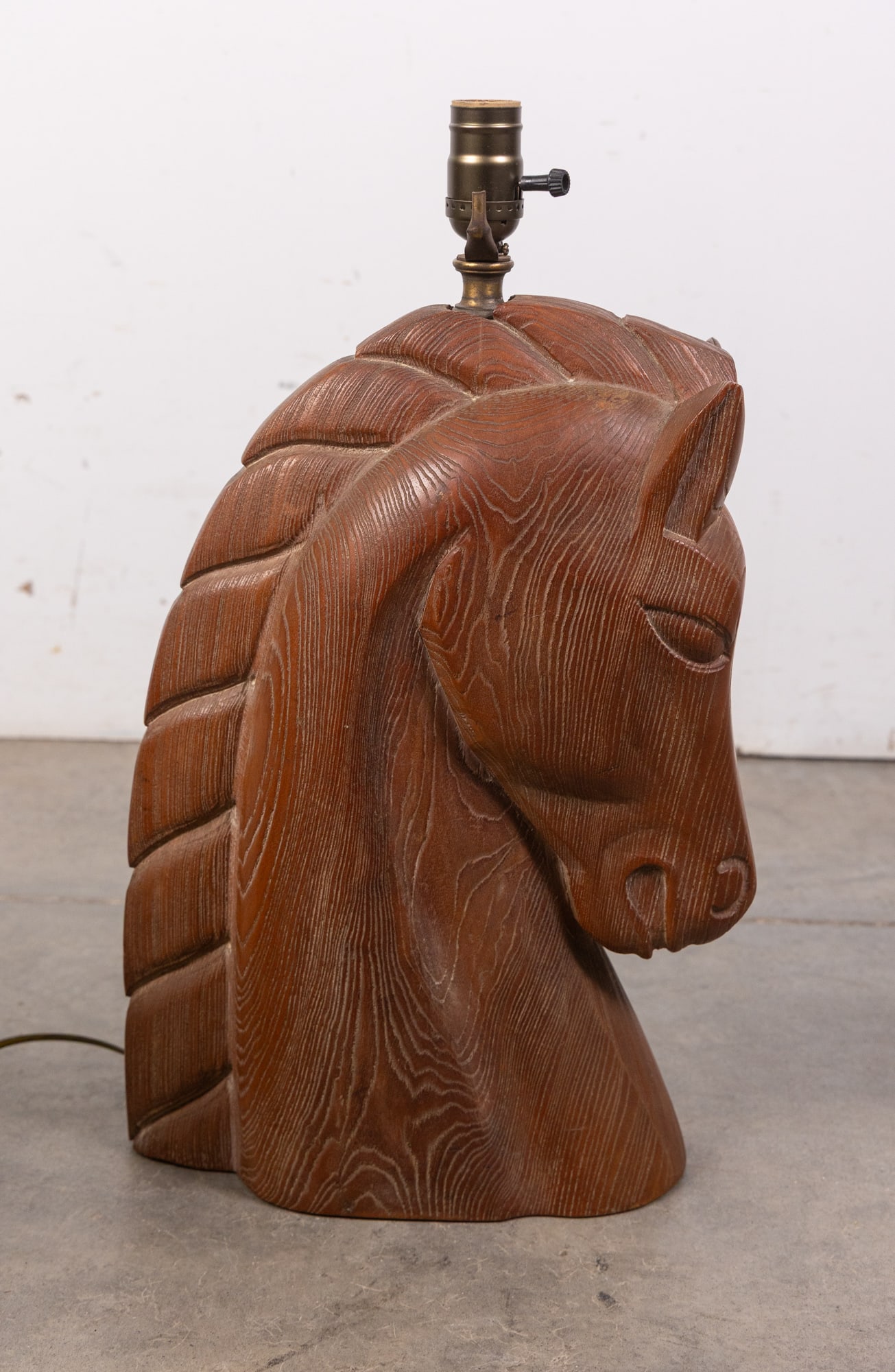 Pair of Billy Haines Attr. Horse Head Lamps - 7