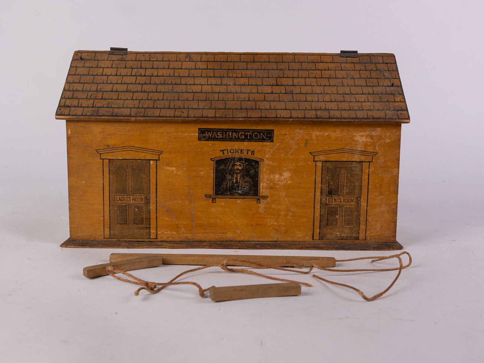 Early Paper on Wood Railway Station "Von Humbug's Grand Railroad Menagerie!" (1 of 9)