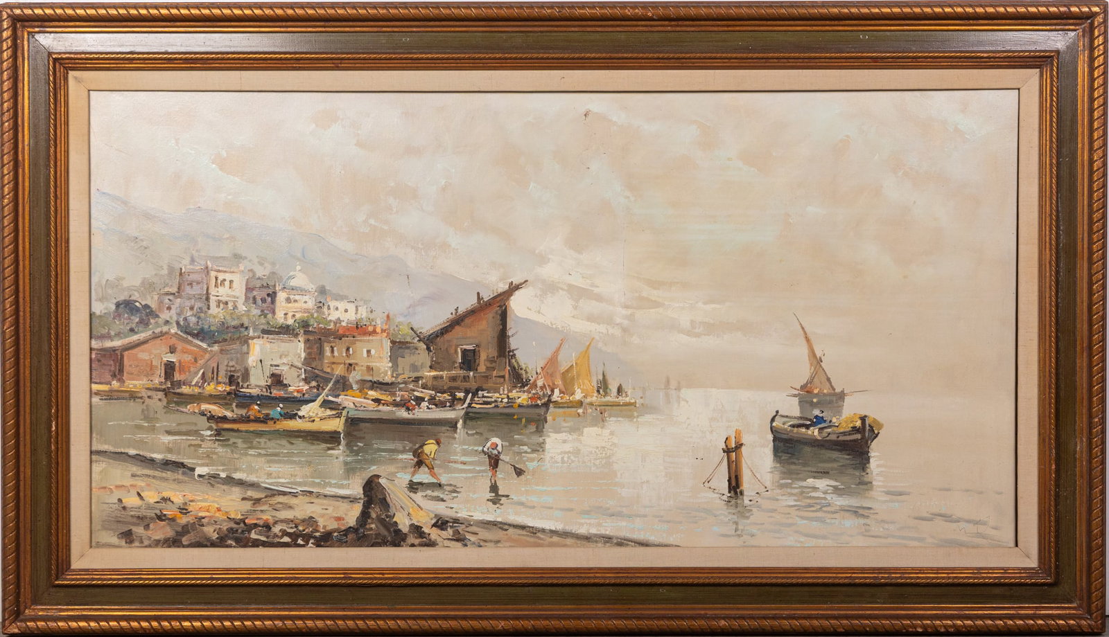 Antonio Devity (Italian, 1901-1993) Venetian Shore Scene, Oil on Canvas: Antonio Devity (Italian, 1901-1993) Venetian Shore Scene, Oil on CanvasSize32" x 57"Literature Brooks Auction is not responsible for outbids. Questions? Call the office at (856) 694-2960 or email us