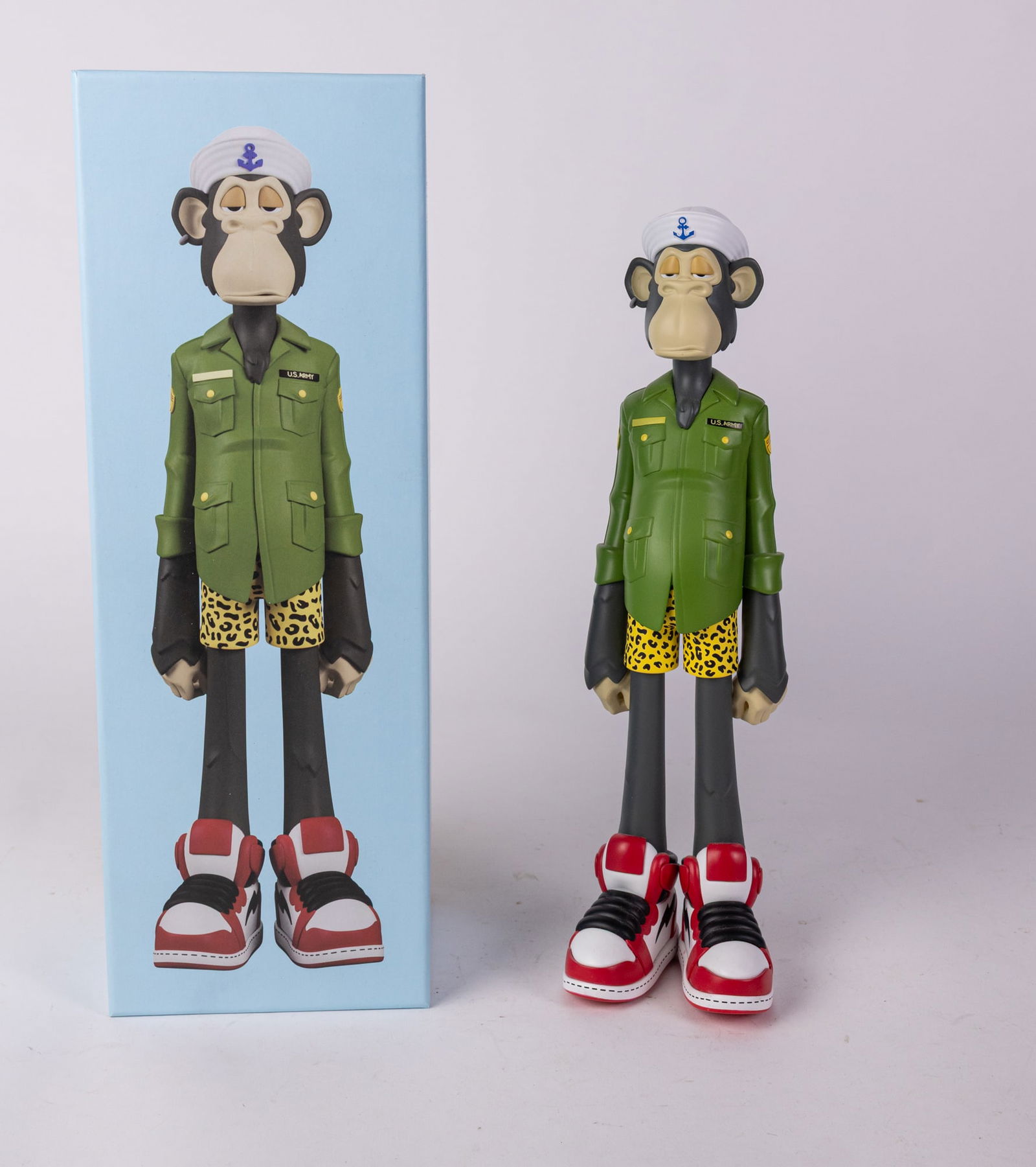 Super Plastic X Bored Ape Yacht Club Public Skipper c. 2022 Painted Cast Vinyl: Super Plastic X Bored Ape Yacht Club Public Skipper c. 2022 Painted Cast VinylSize15" x 5" x 5"Literature Brooks Auction is not responsible for outbids. Questions? Call the office at (856) 694-2960