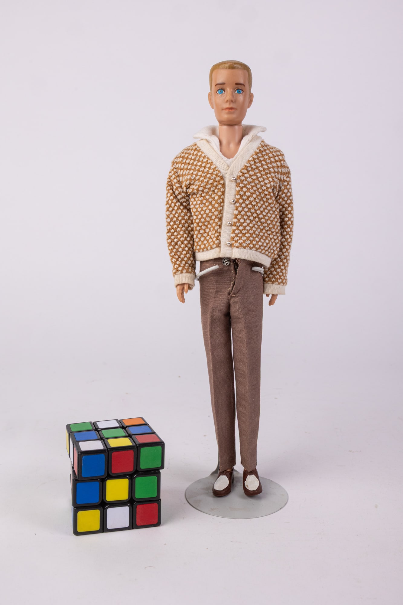 1960s Ken Doll Barbie Boyfriend Blonde in Fraternity Meeting #1408 - 2