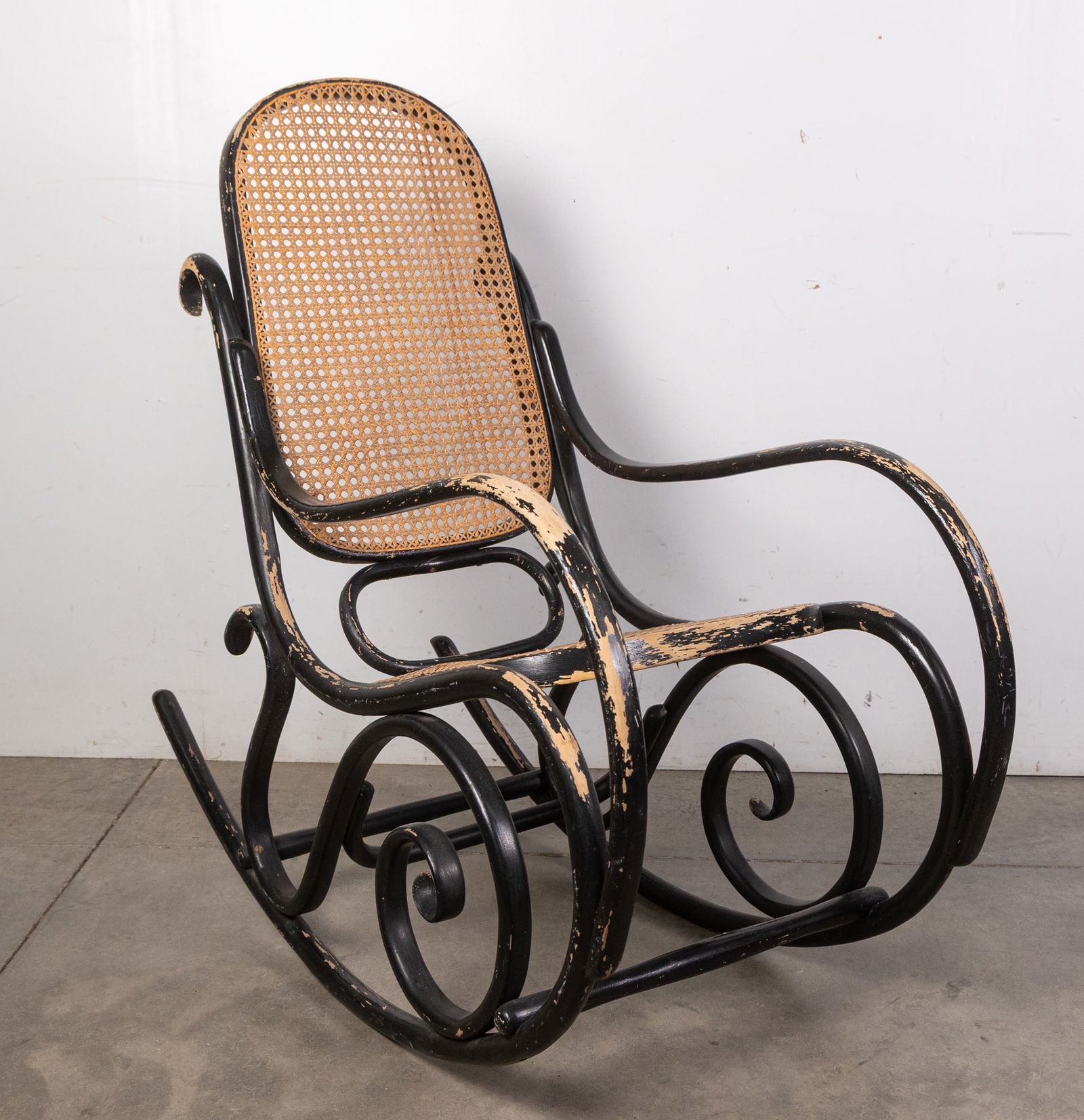 Vintage Mid Century Thonet Bentwood & Cane Rocking Chair (1 of 5)